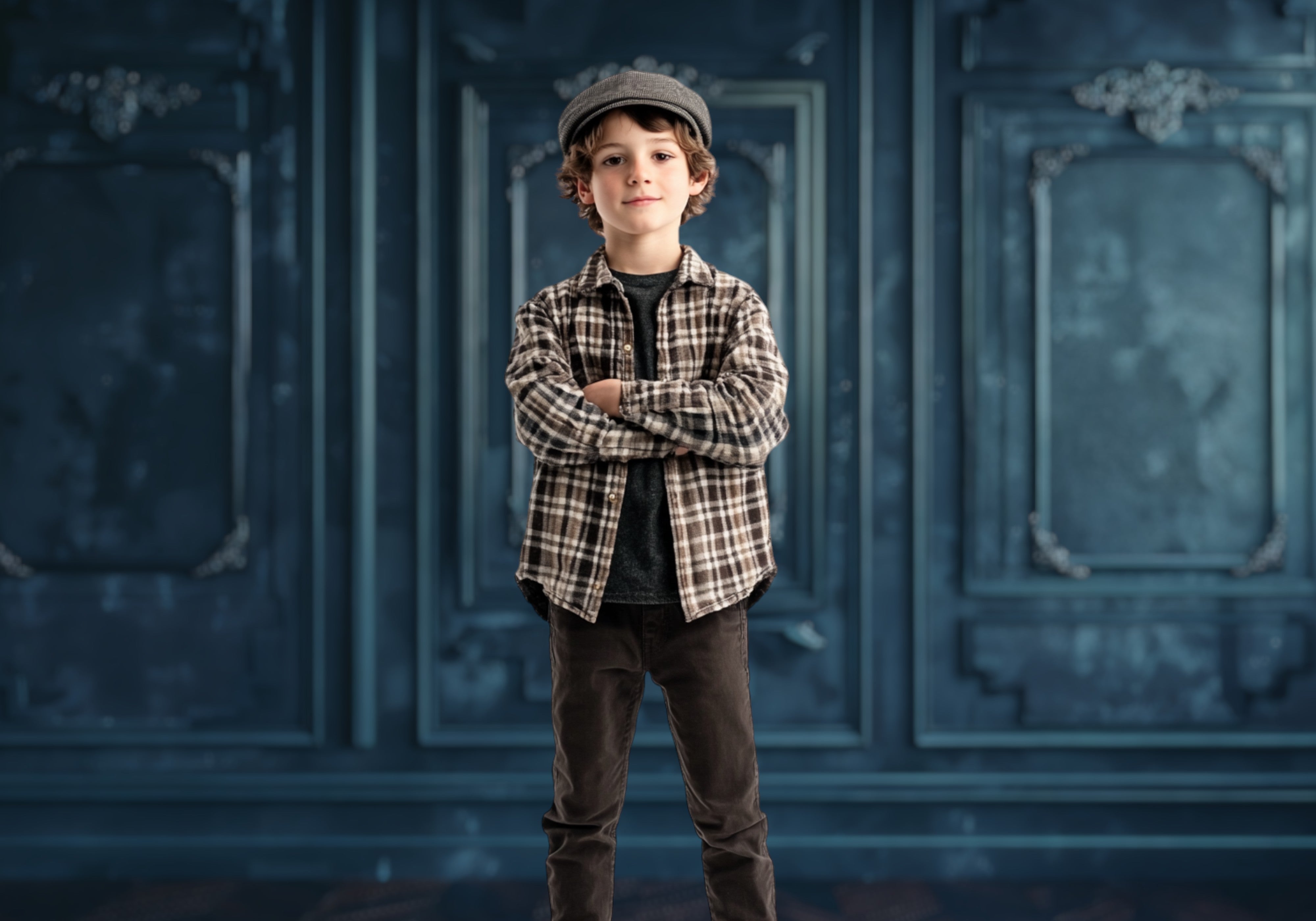 Midnight Regal Paneling Backdrop