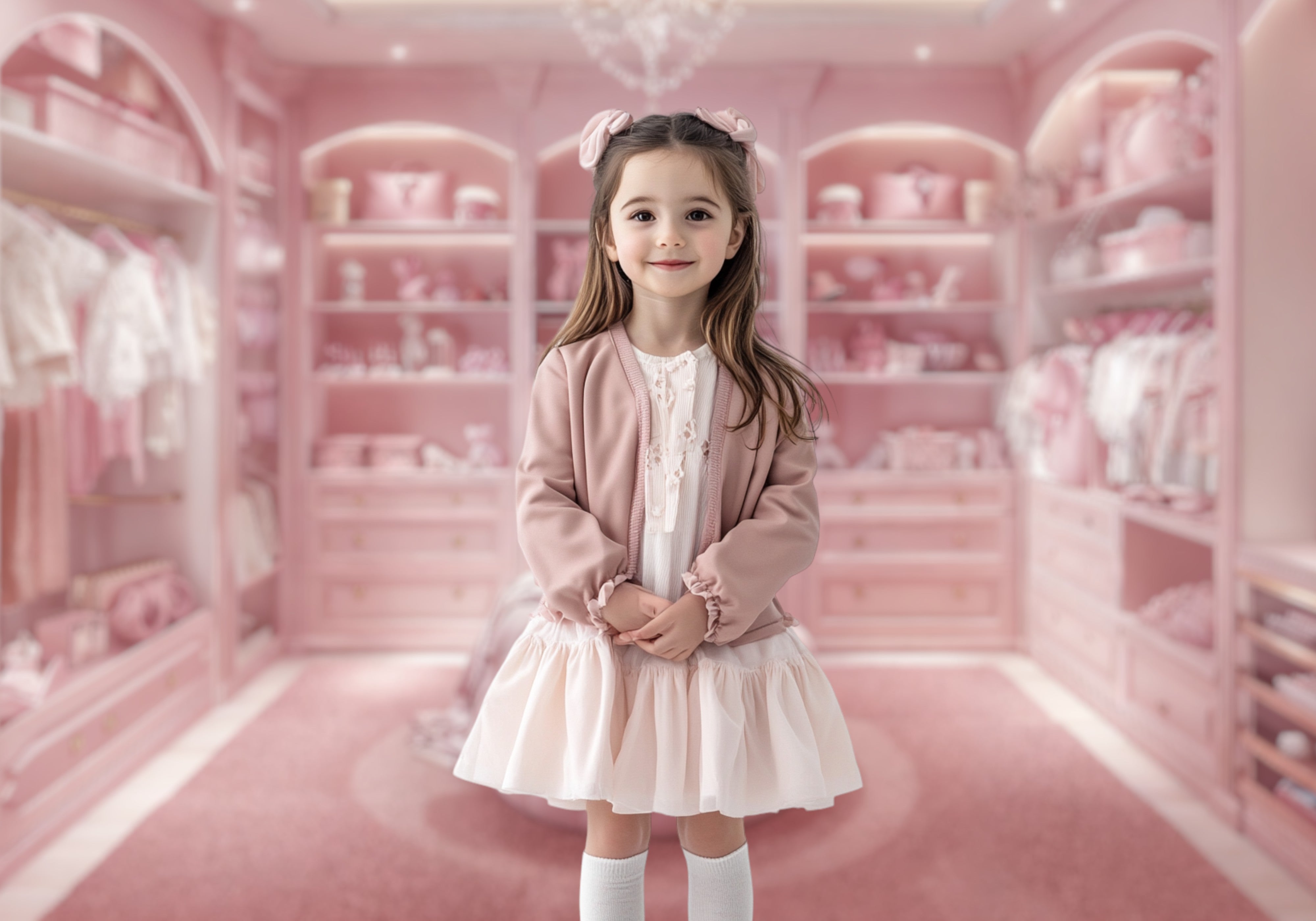 Luxe Pink Nursery Closet Backdrop