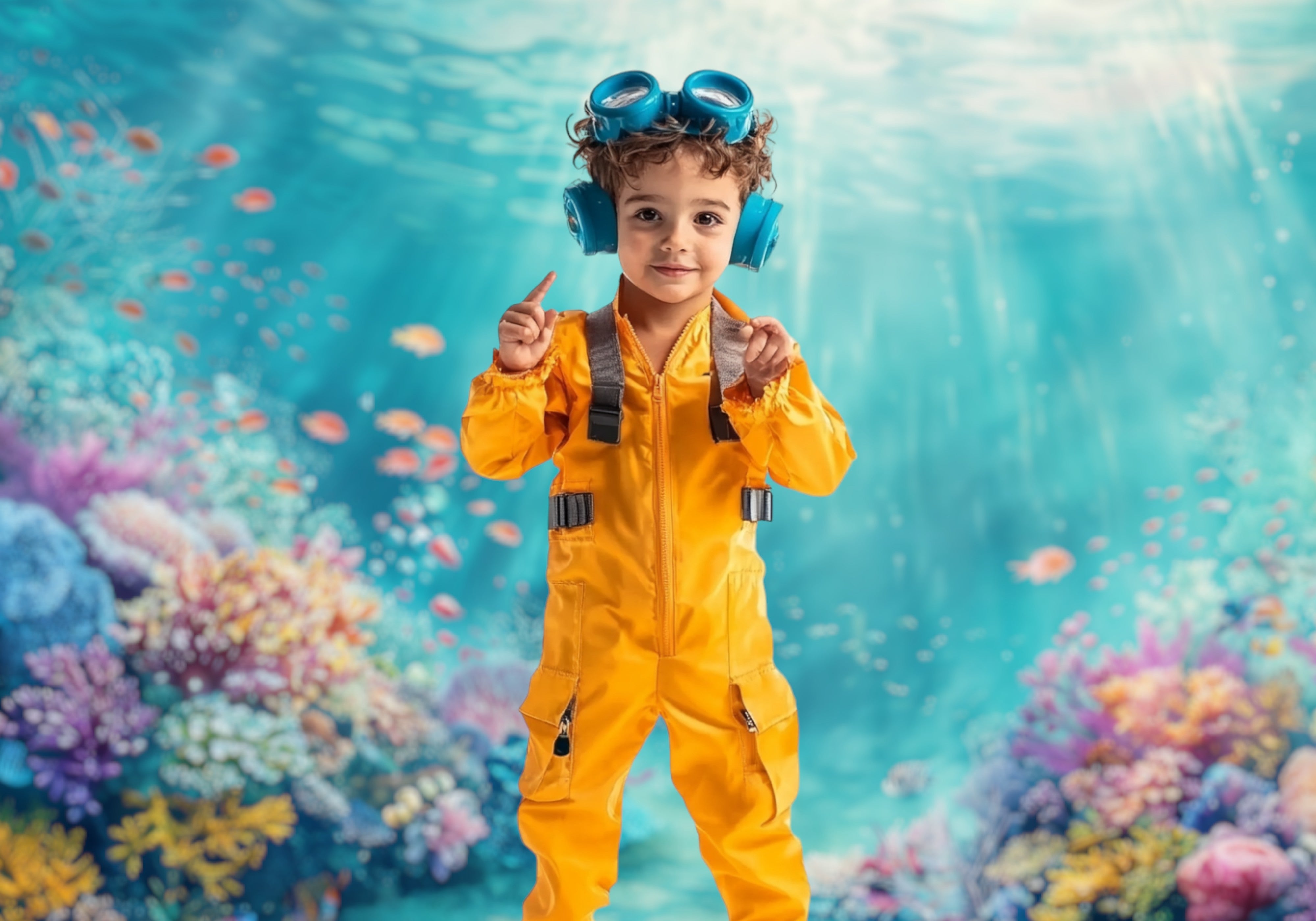 Underwater Coral Wonderland Backdrop