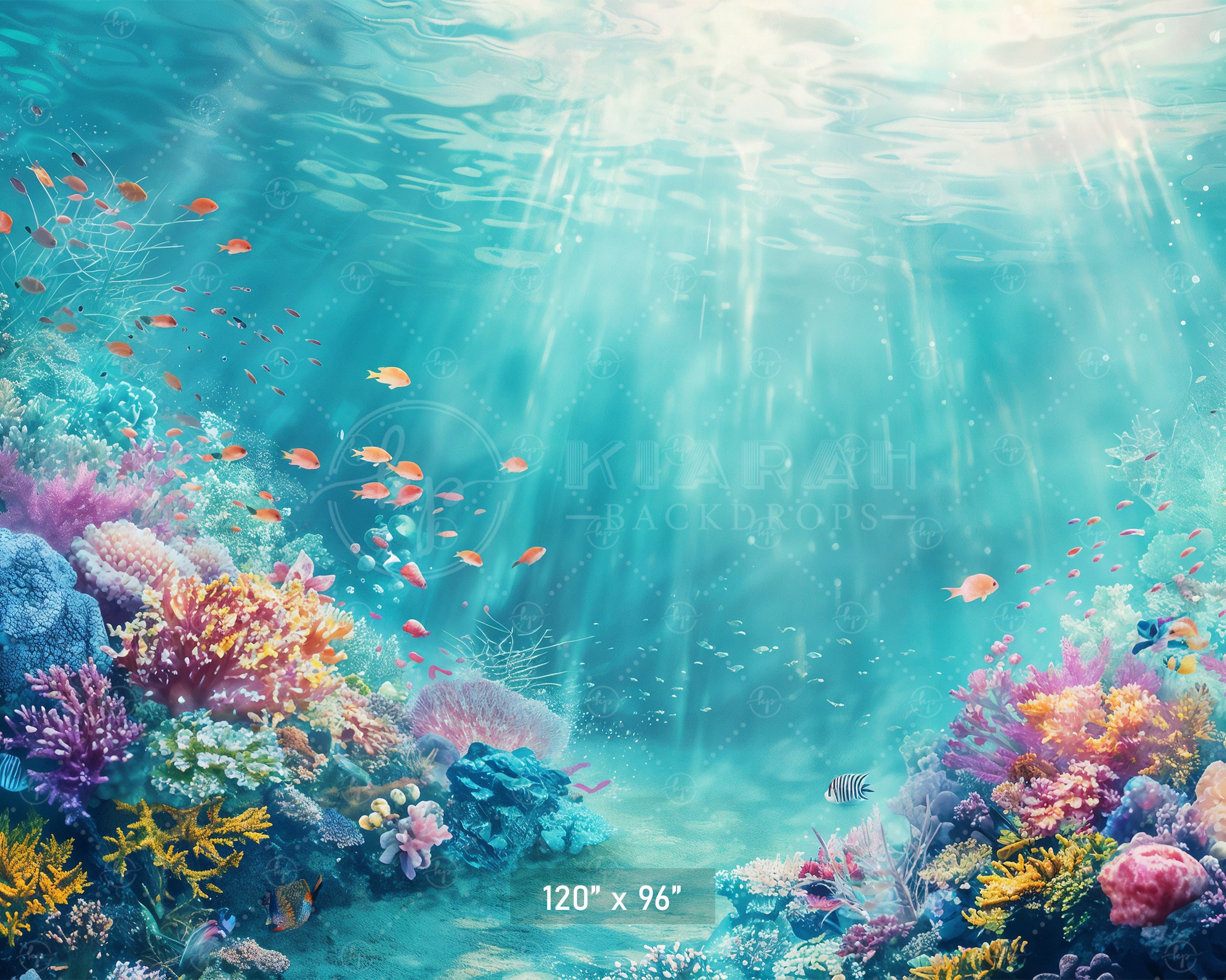 Underwater Coral Wonderland Backdrop