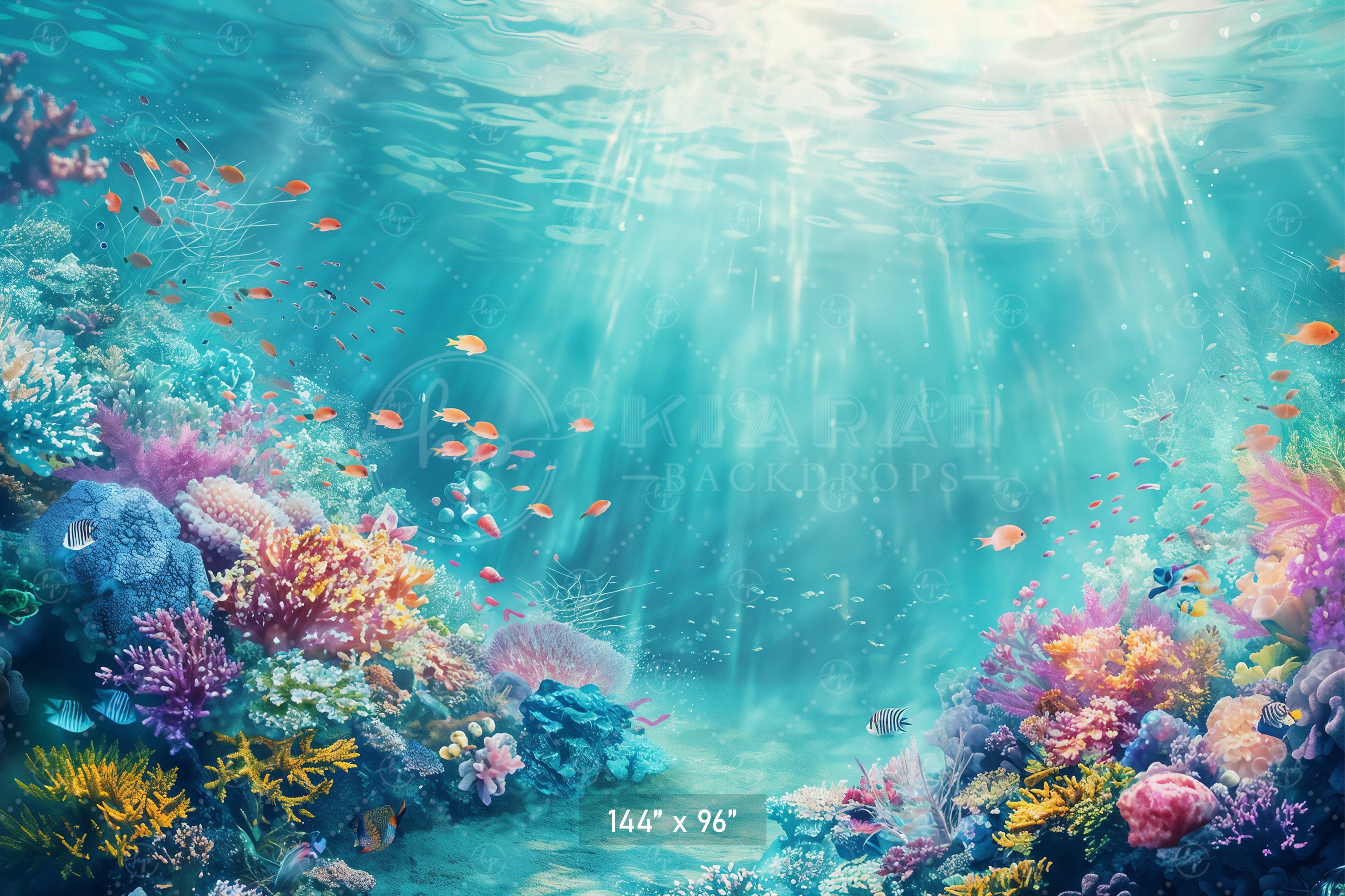 Underwater Coral Wonderland Backdrop