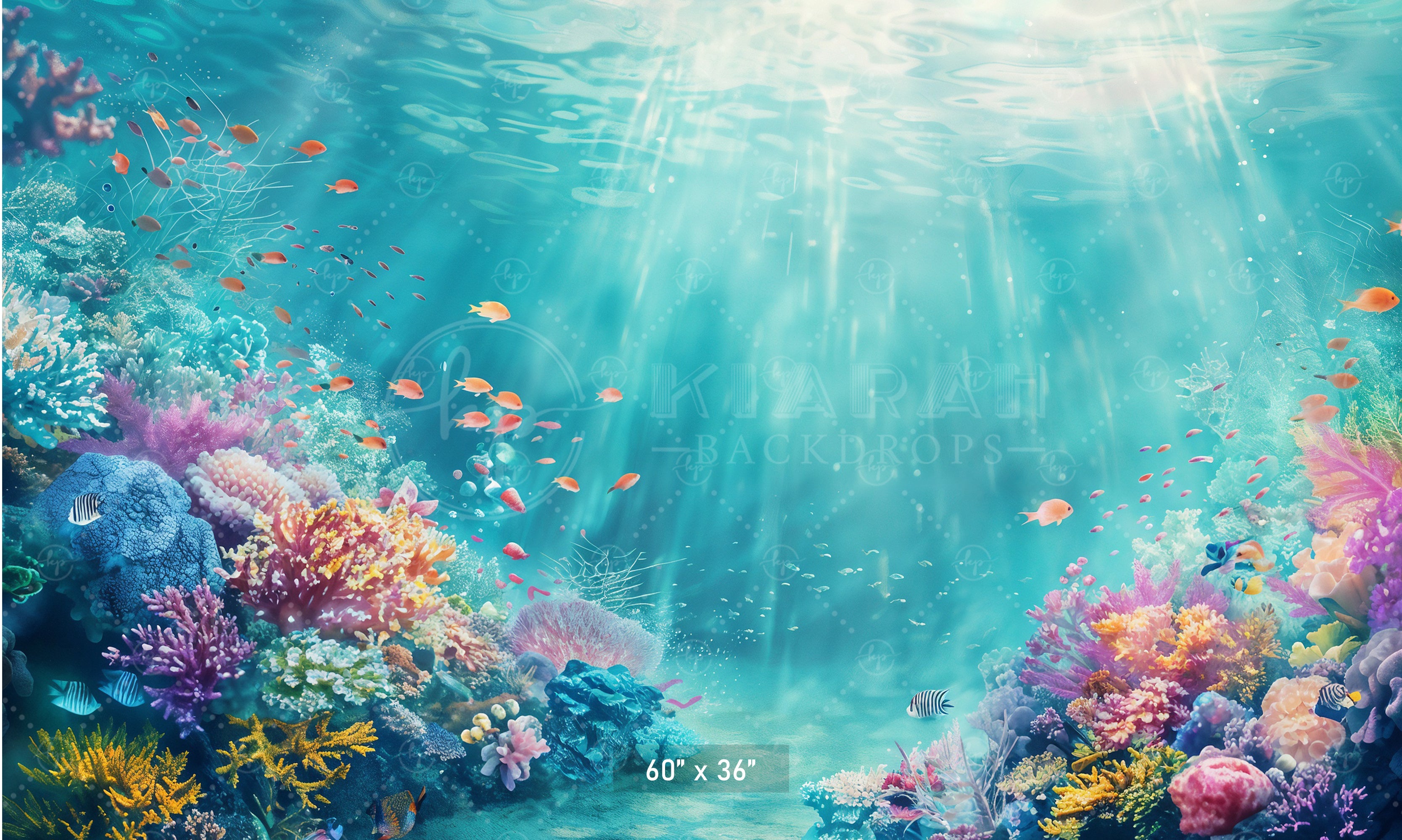 Underwater Coral Wonderland Backdrop