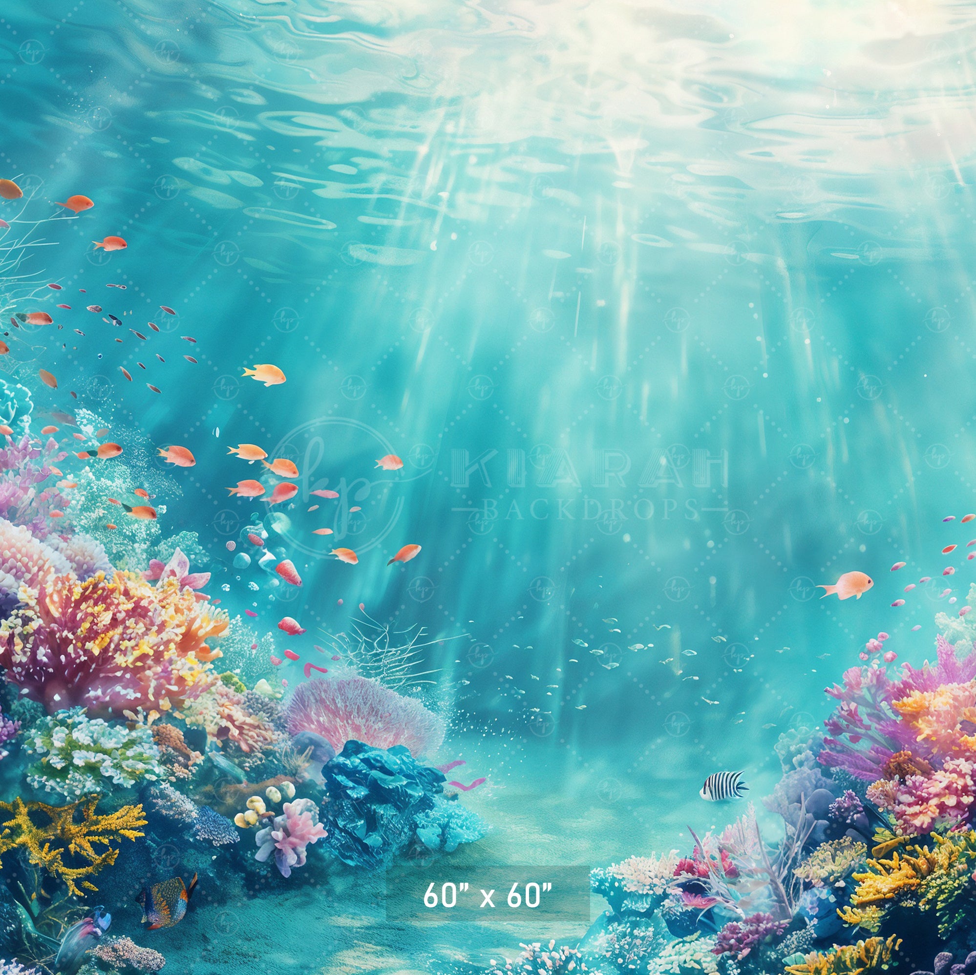 Underwater Coral Wonderland Backdrop