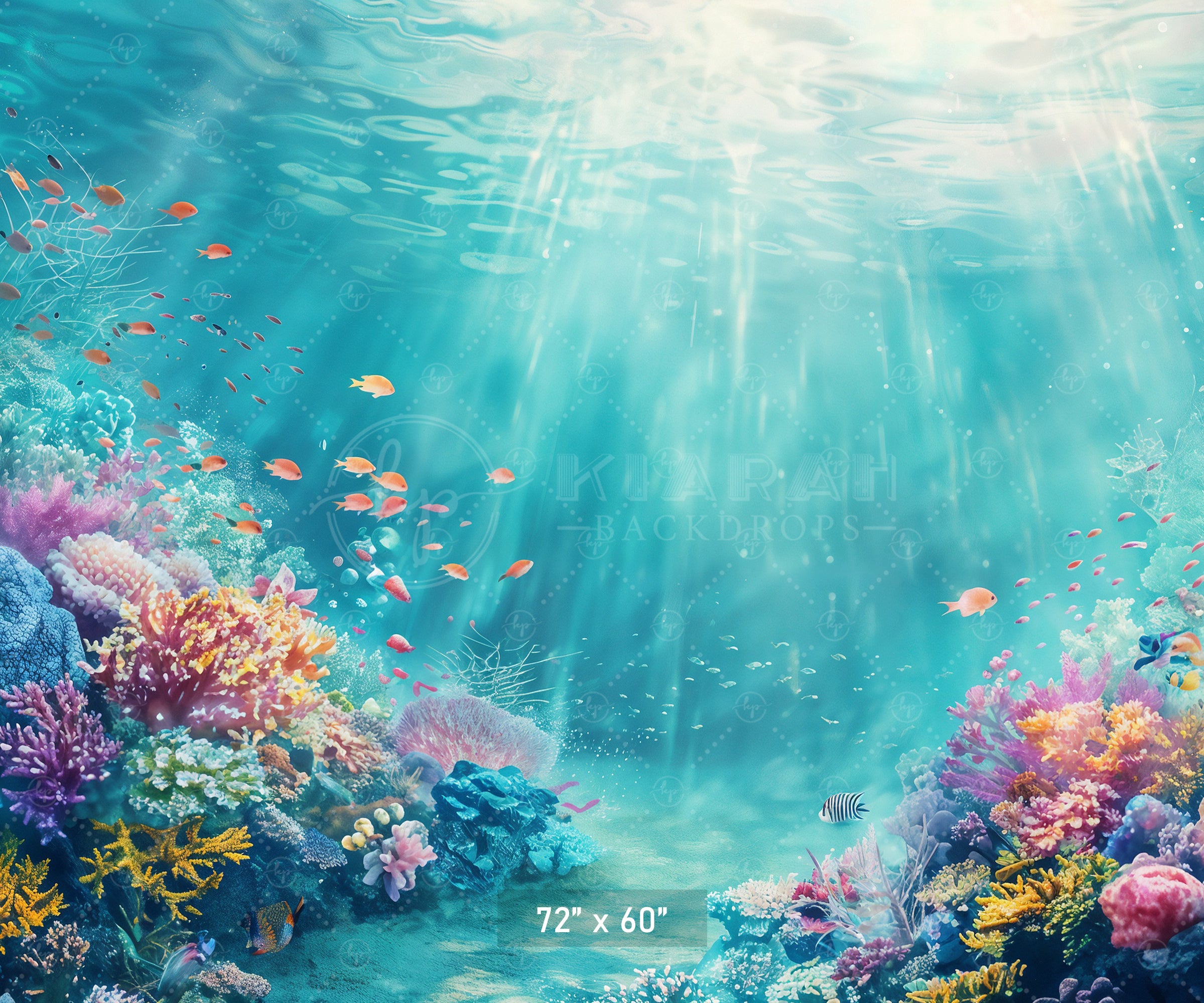 Underwater Coral Wonderland Backdrop