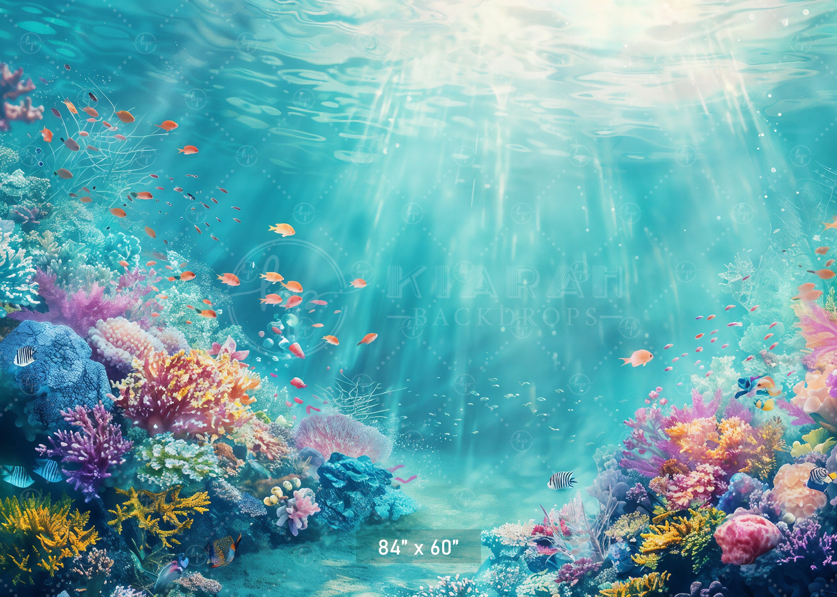Underwater Coral Wonderland Backdrop