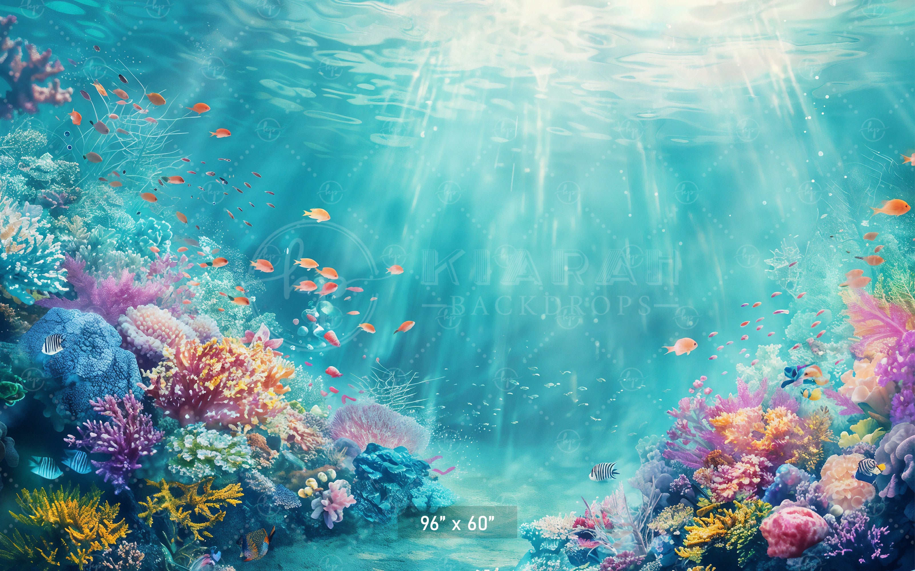 Underwater Coral Wonderland Backdrop