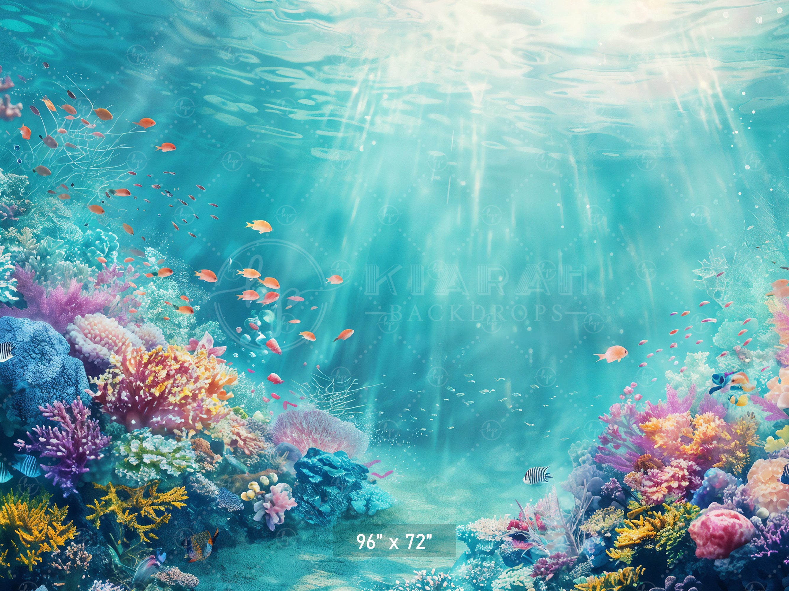 Underwater Coral Wonderland Backdrop