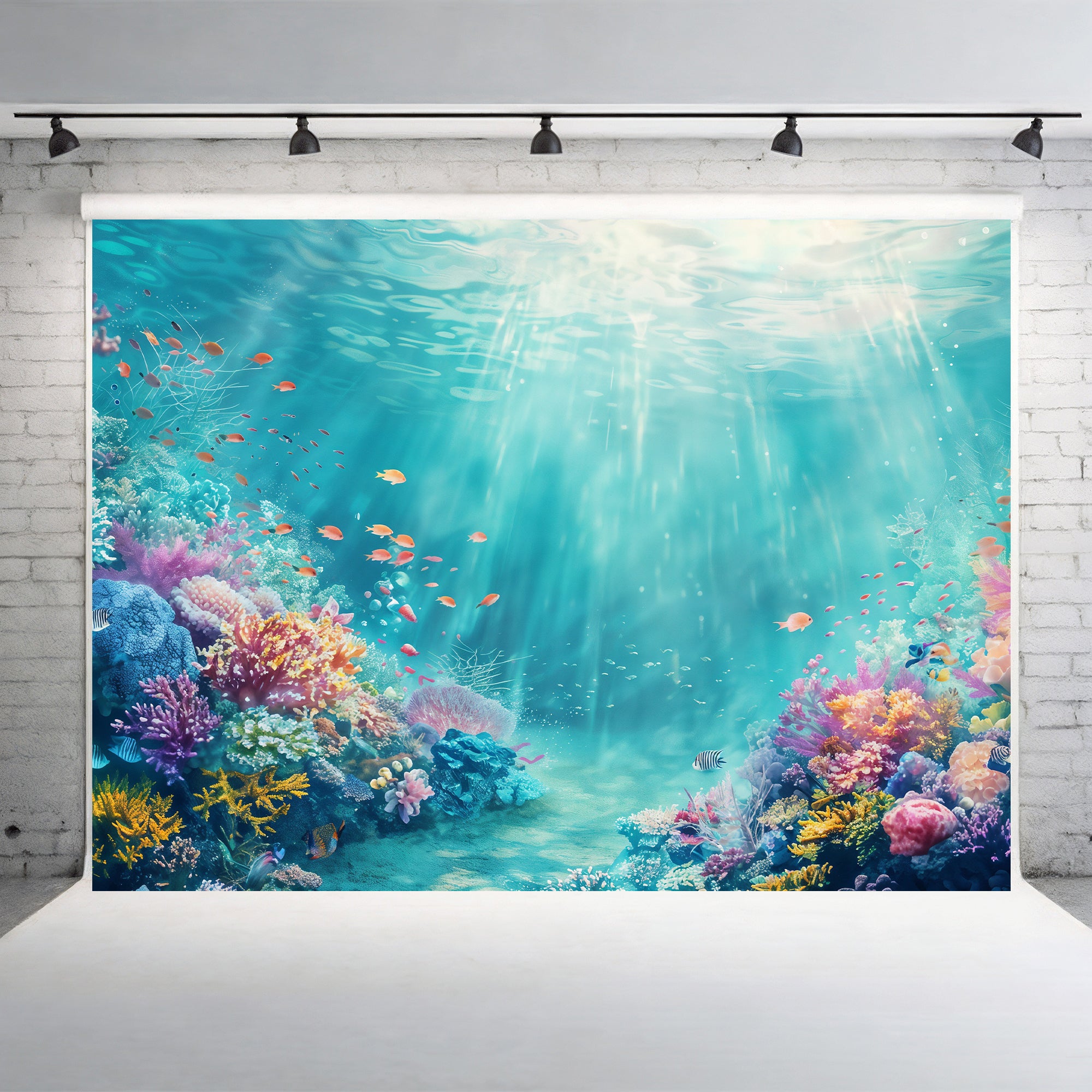 Underwater Coral Wonderland Backdrop