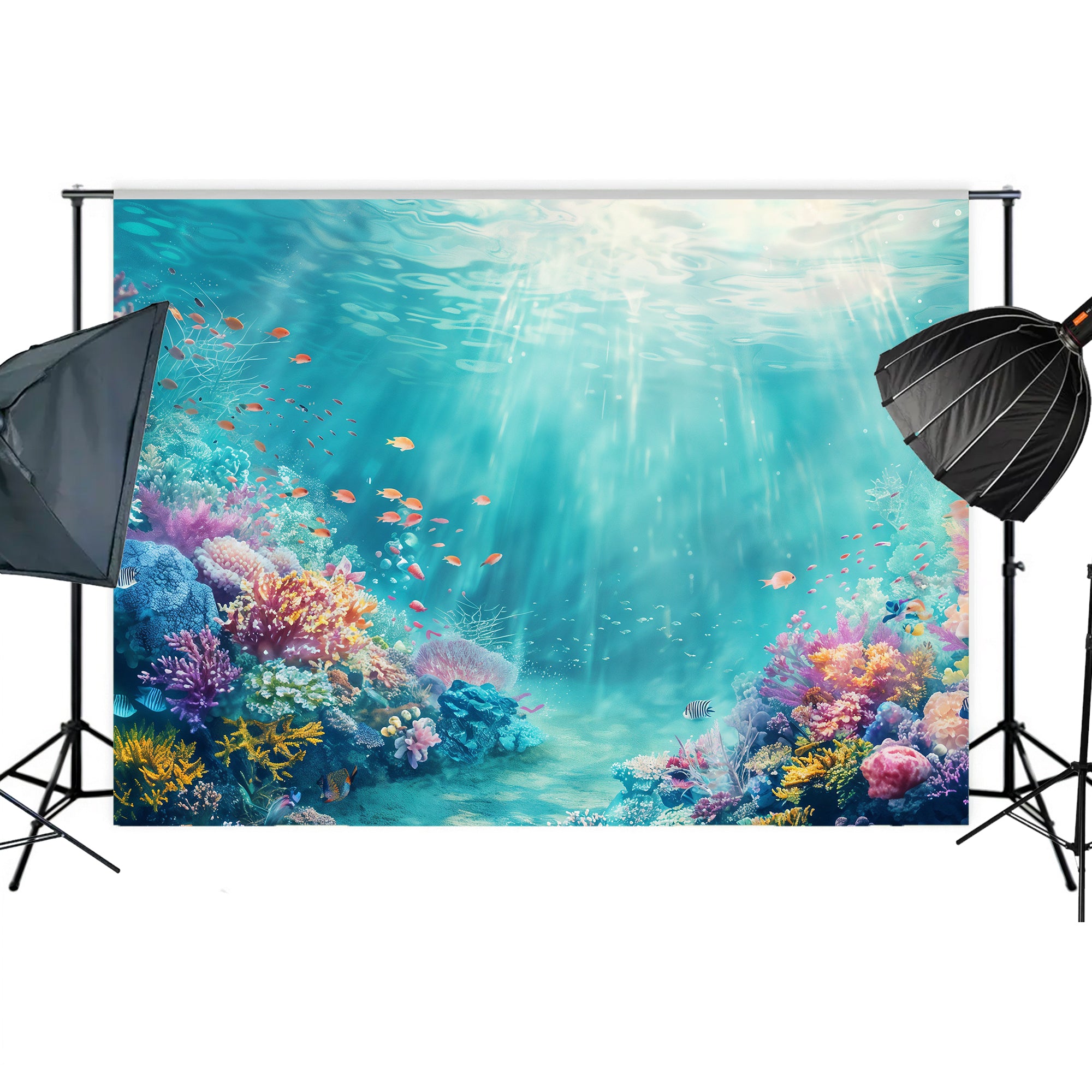 Underwater Coral Wonderland Backdrop