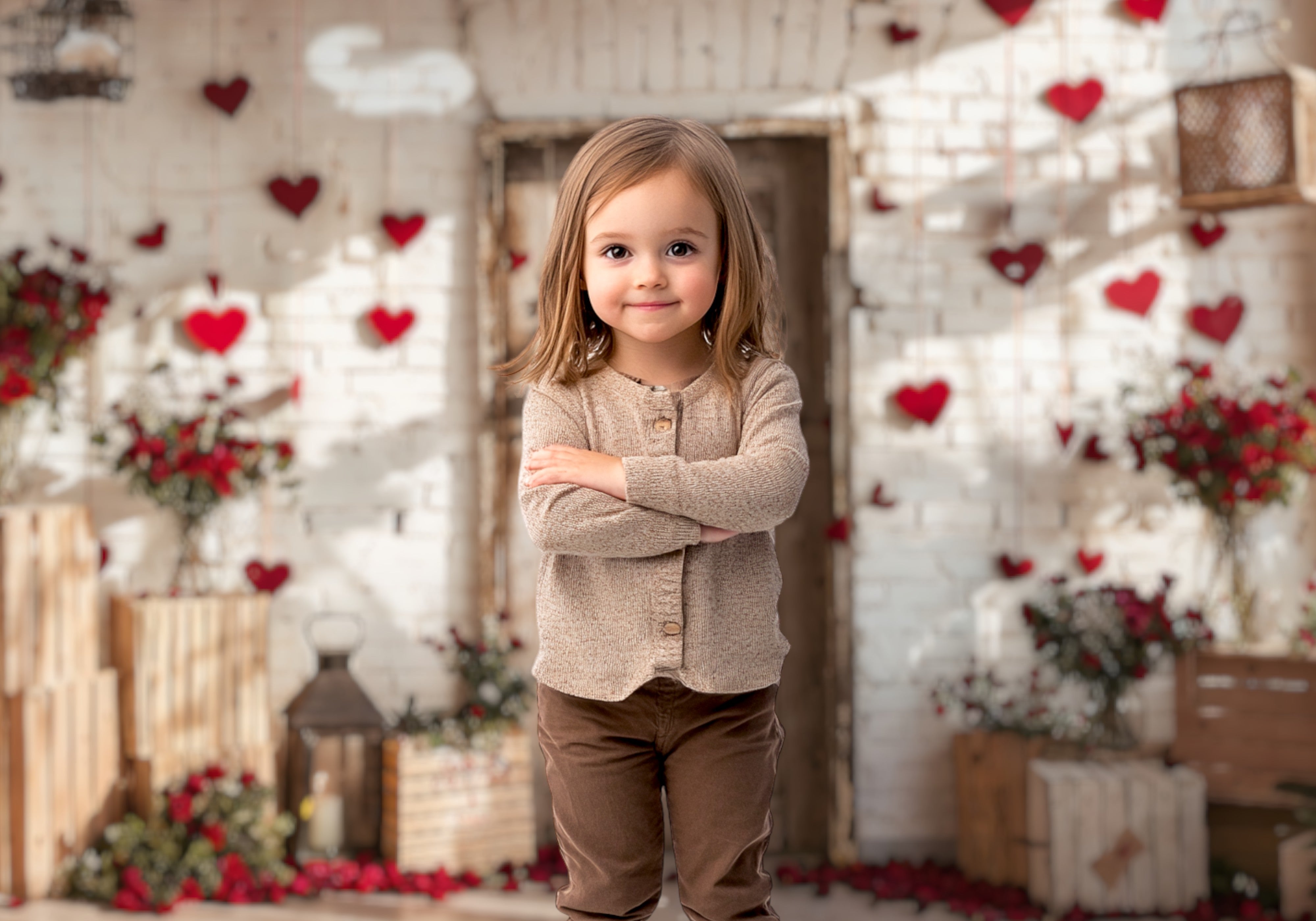 Rustic Valentine's Day Romance Backdrop