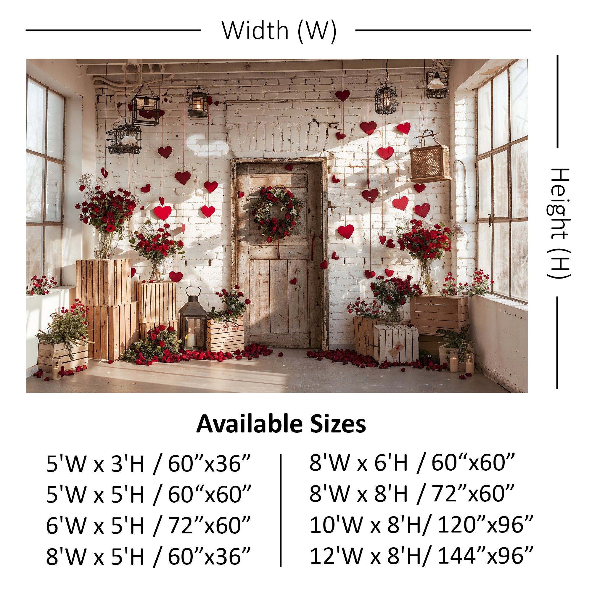 Rustic Valentine's Day Romance Backdrop