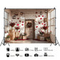 Rustic Valentine's Day Romance Backdrop