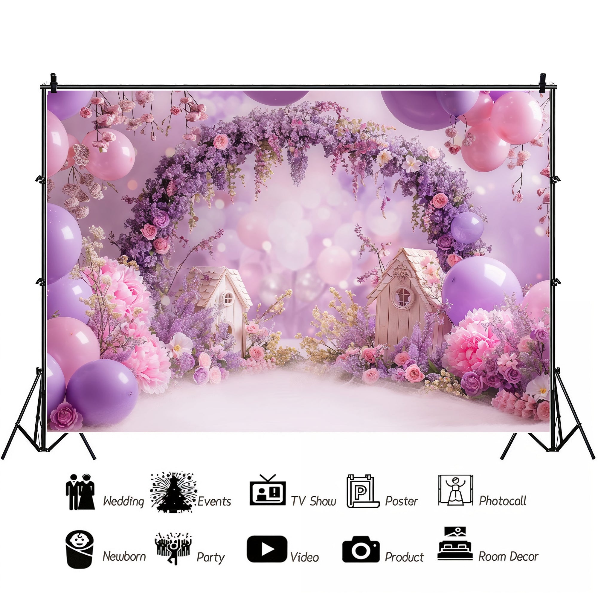Dreamy Lavender Blossom Arch Backdrop