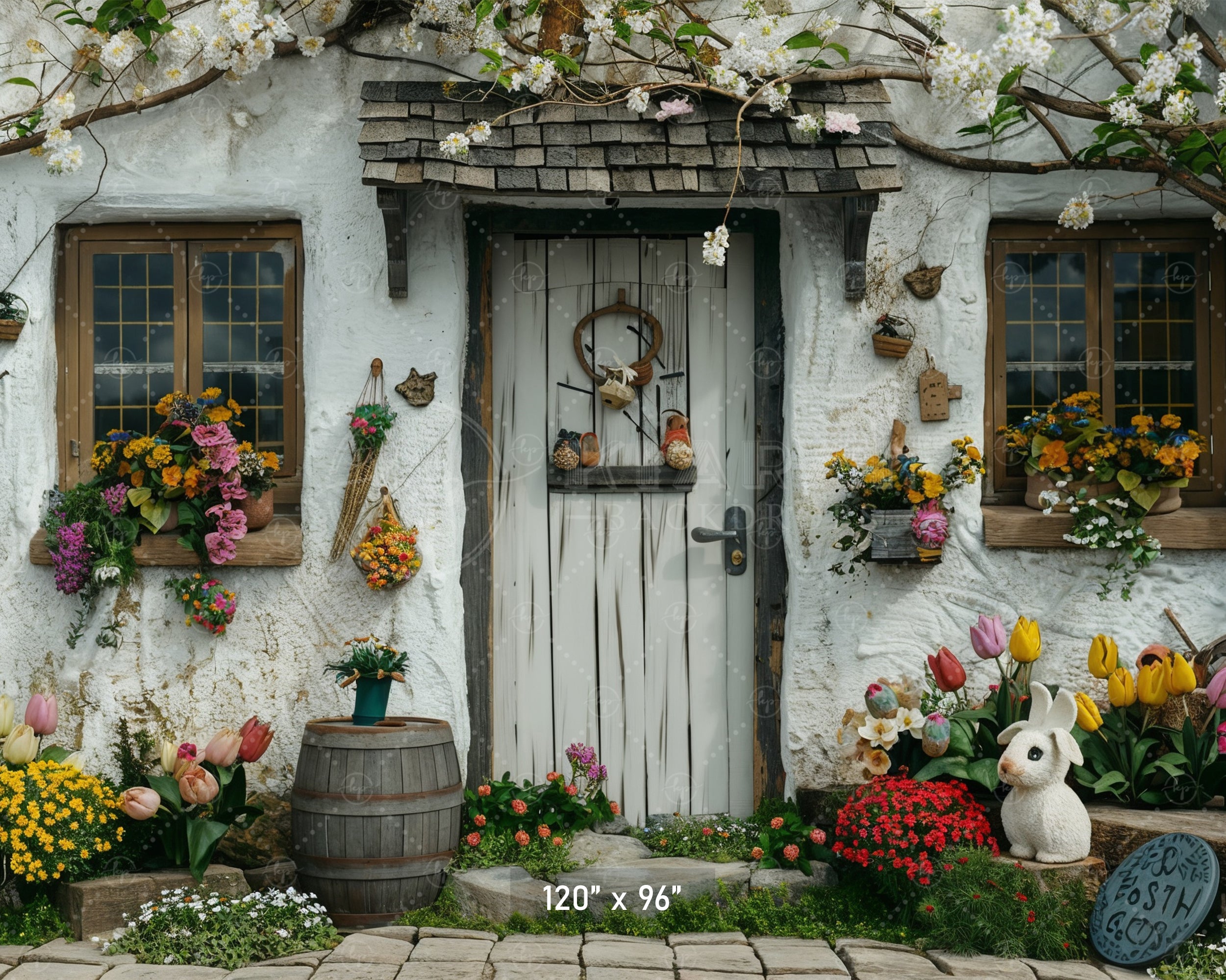 Cottage Garden Bliss Backdrop