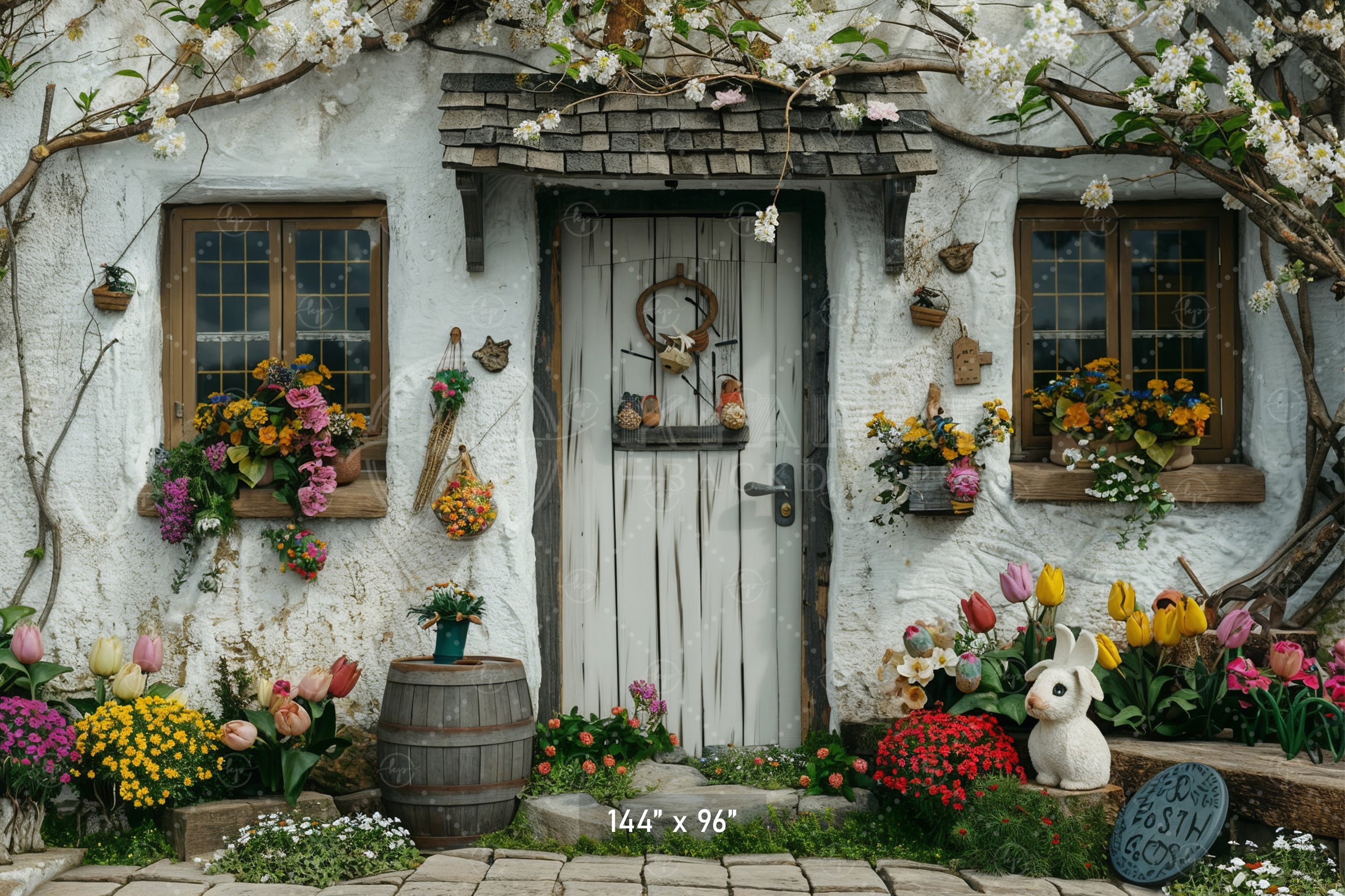 Cottage Garden Bliss Backdrop