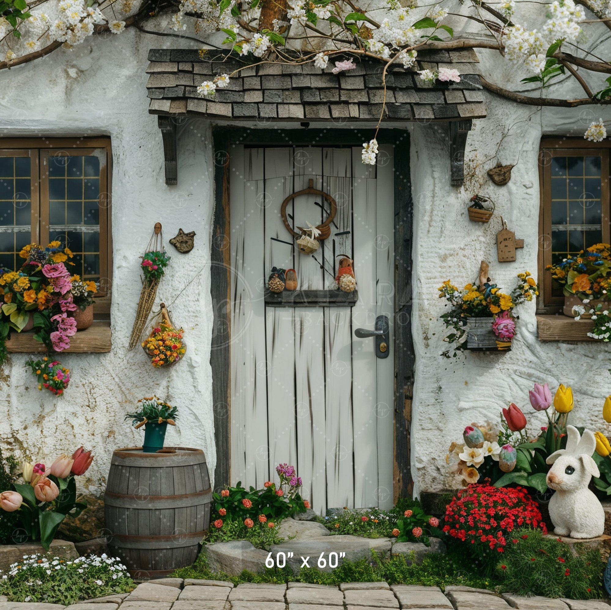 Cottage Garden Bliss Backdrop