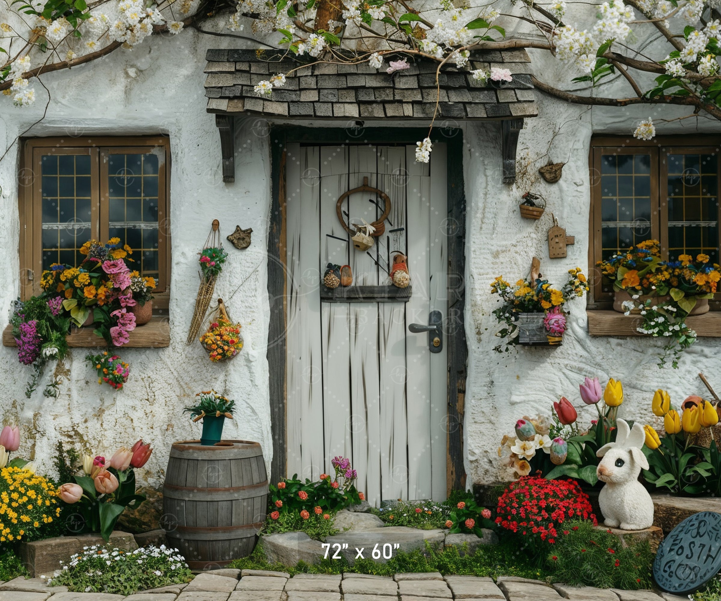 Cottage Garden Bliss Backdrop