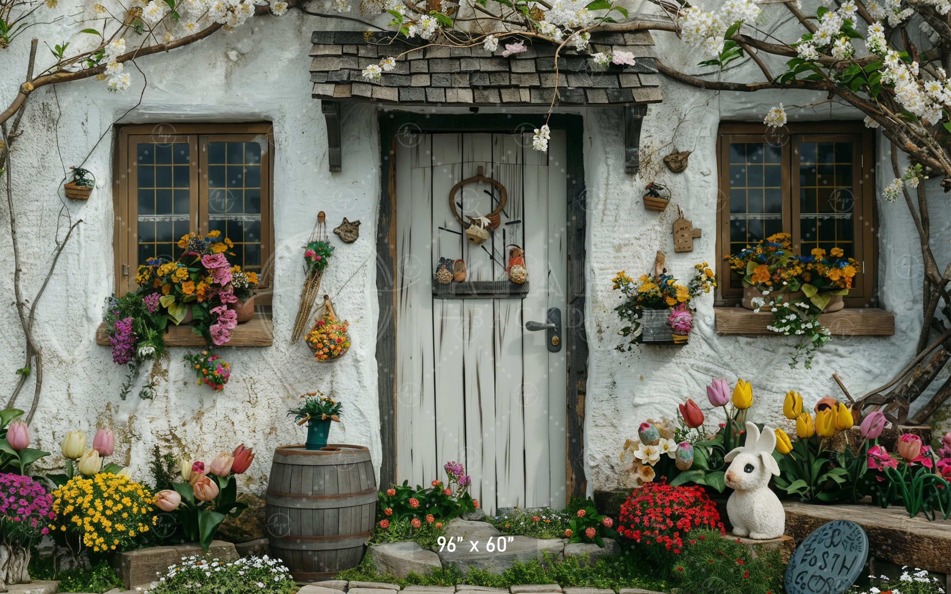 Cottage Garden Bliss Backdrop