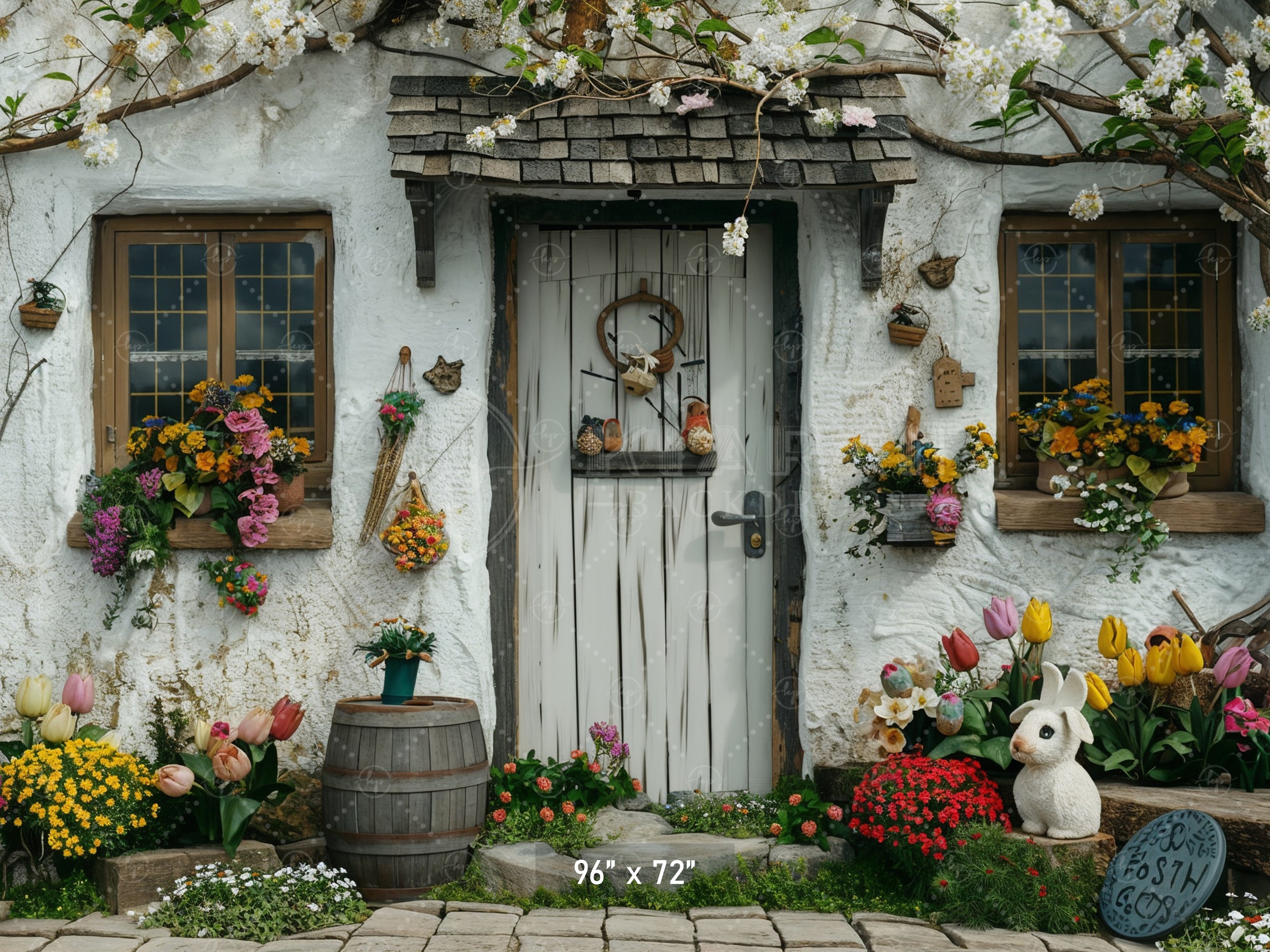 Cottage Garden Bliss Backdrop