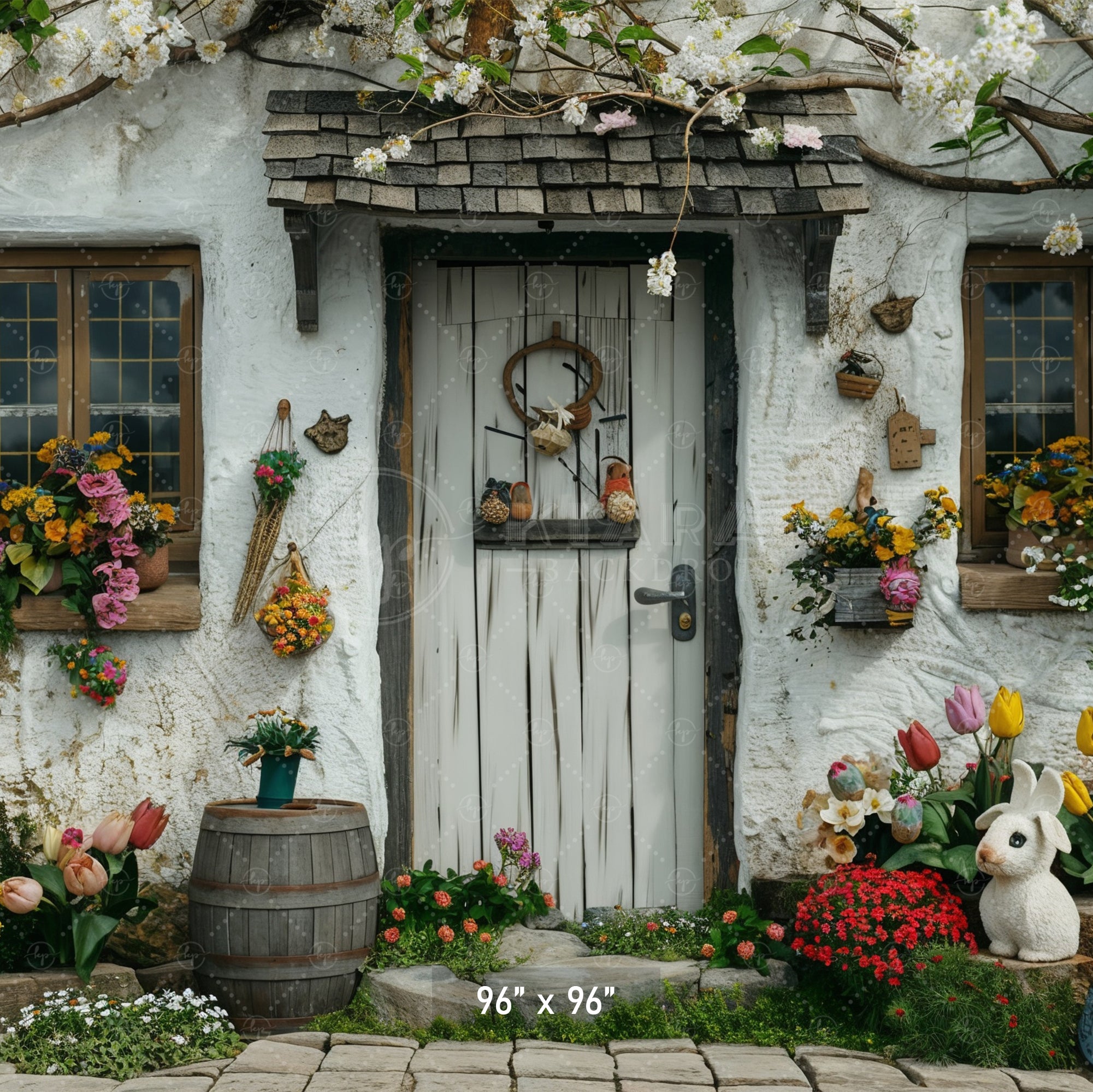 Cottage Garden Bliss Backdrop