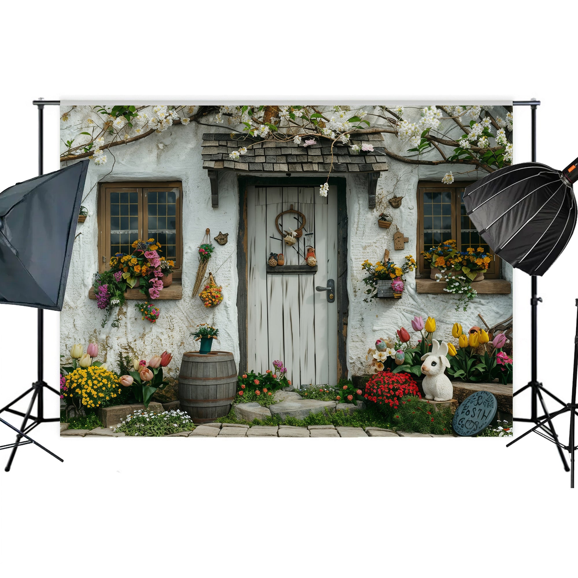 Cottage Garden Bliss Backdrop