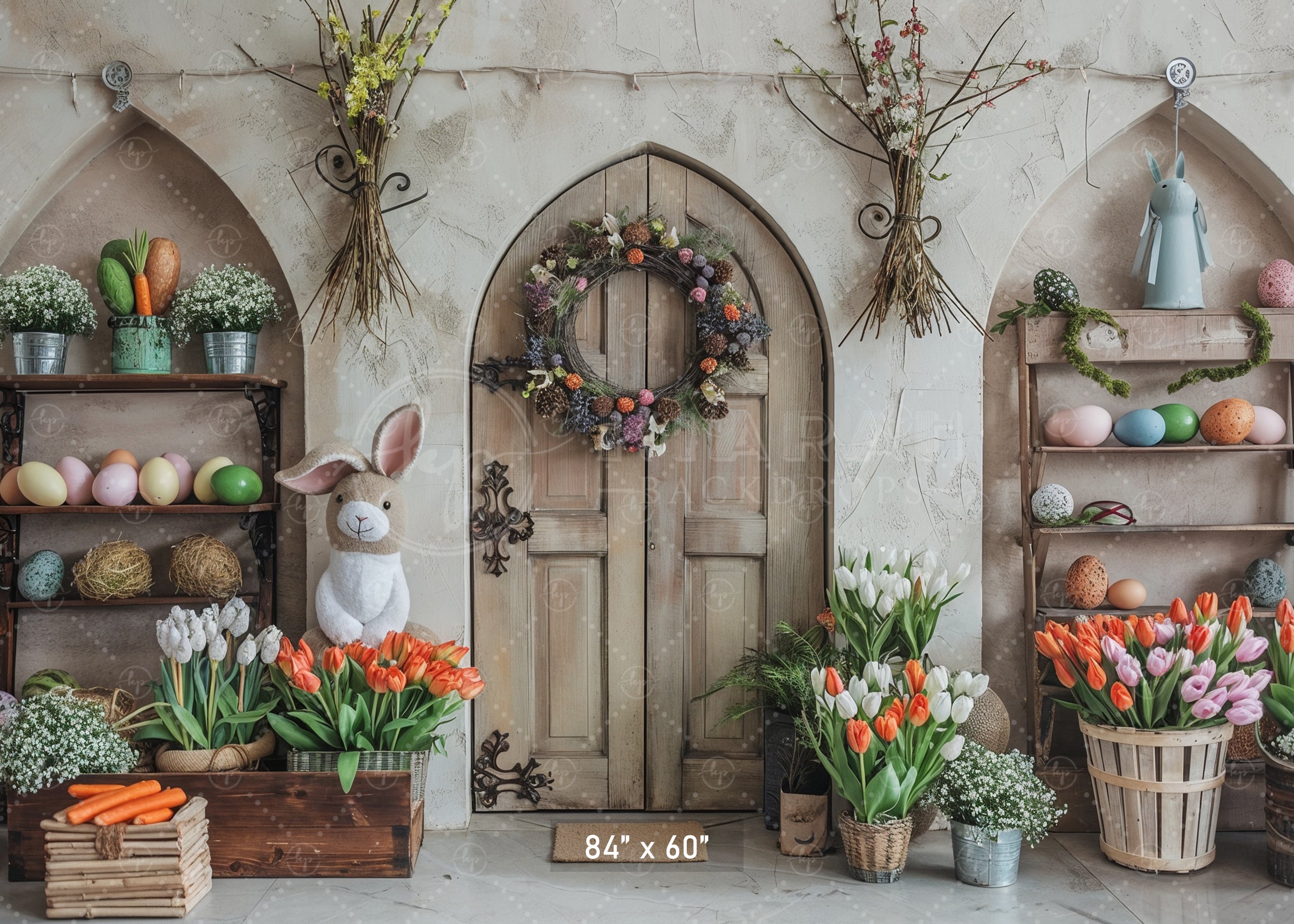 Easter Tulip Haven Backdrop