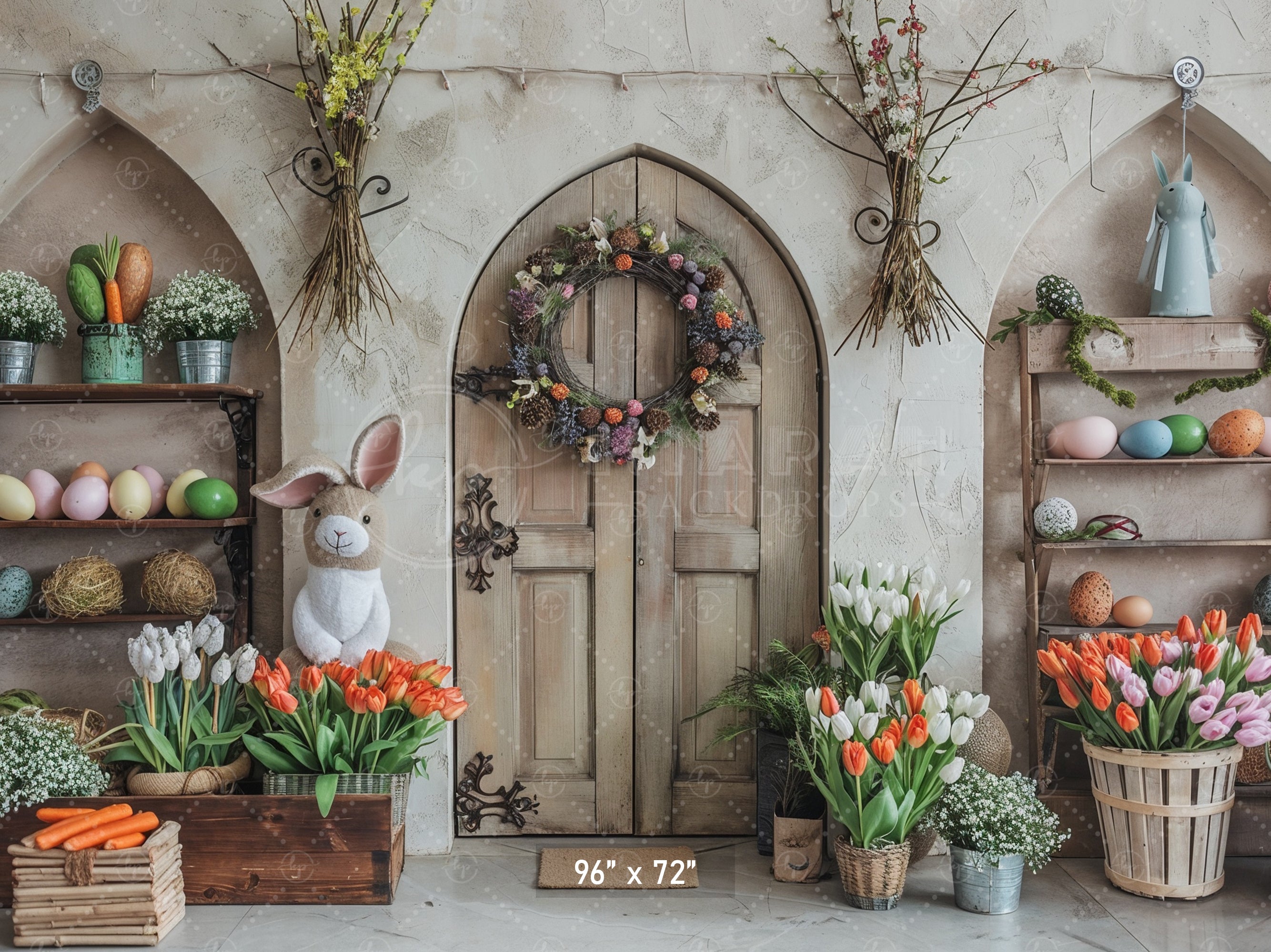 Easter Tulip Haven Backdrop