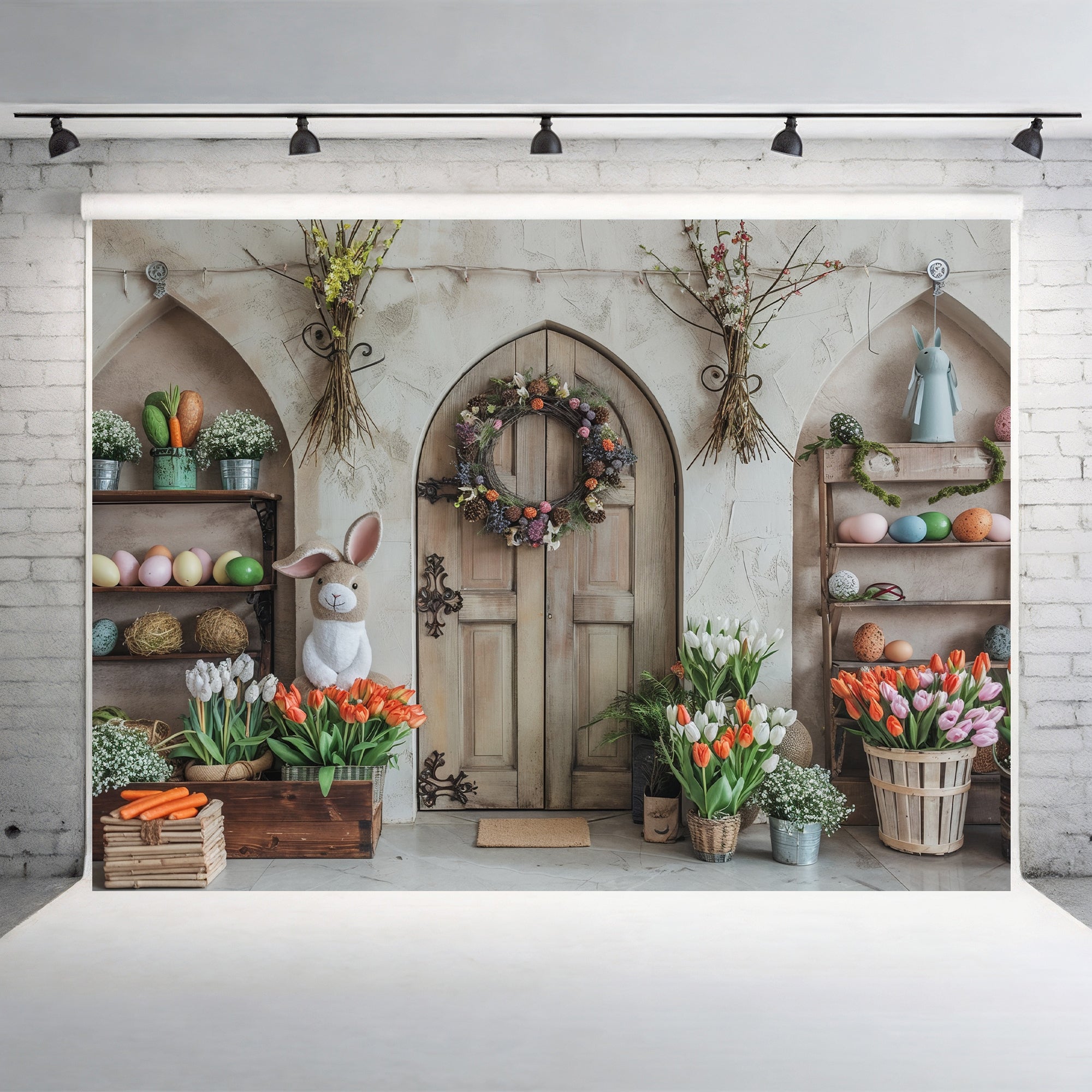 Easter Tulip Haven Backdrop