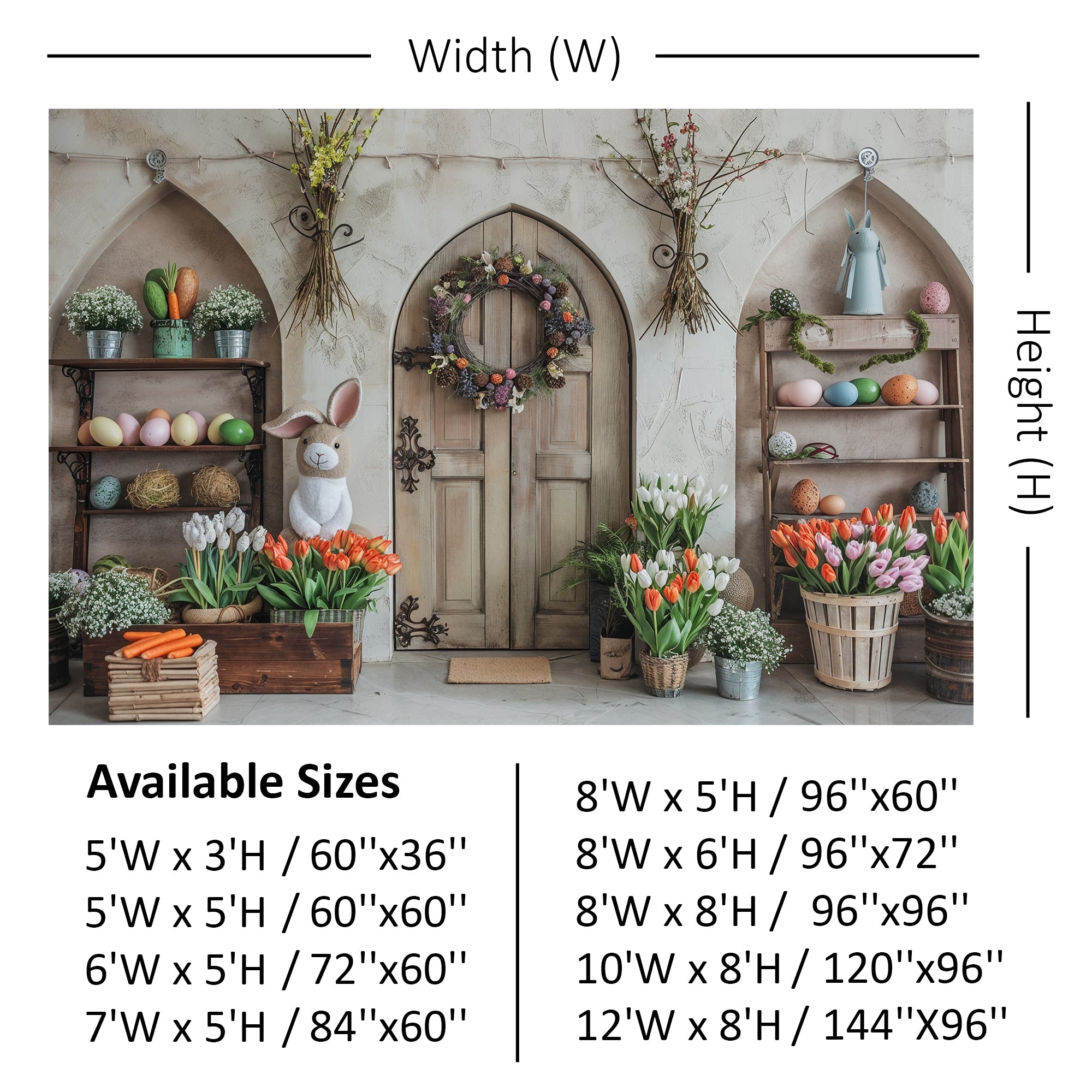 Easter Tulip Haven Backdrop