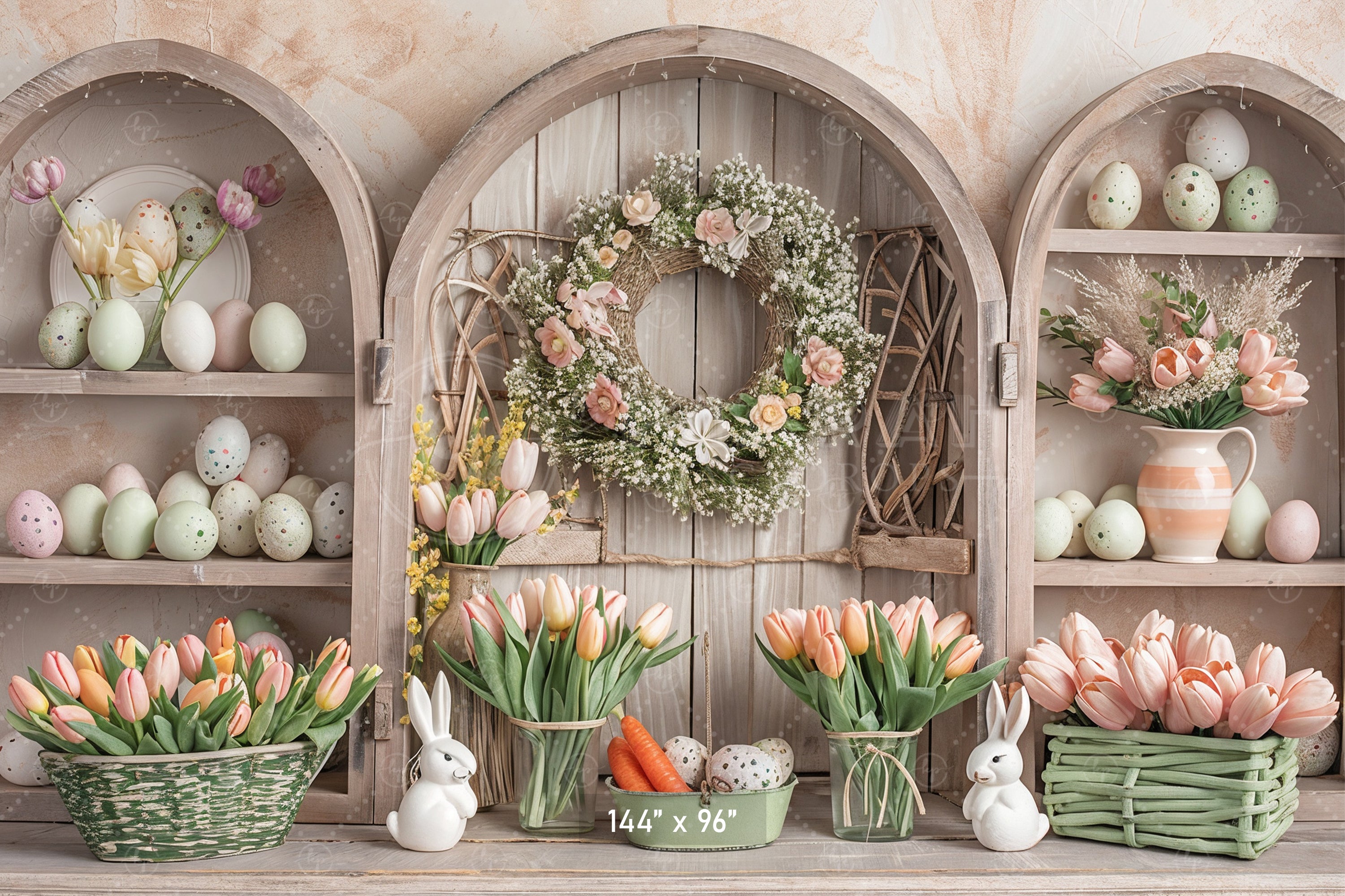 Pastel Easter Blooms Backdrop