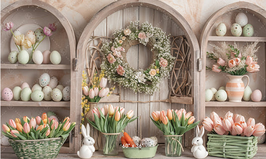 Pastel Easter Blooms Backdrop