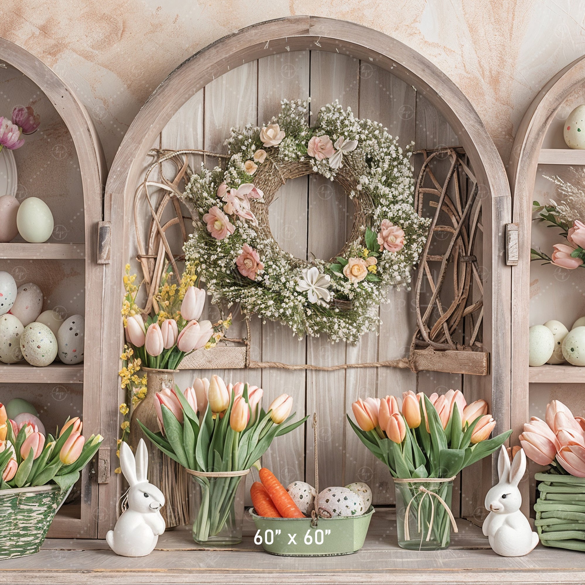 Pastel Easter Blooms Backdrop