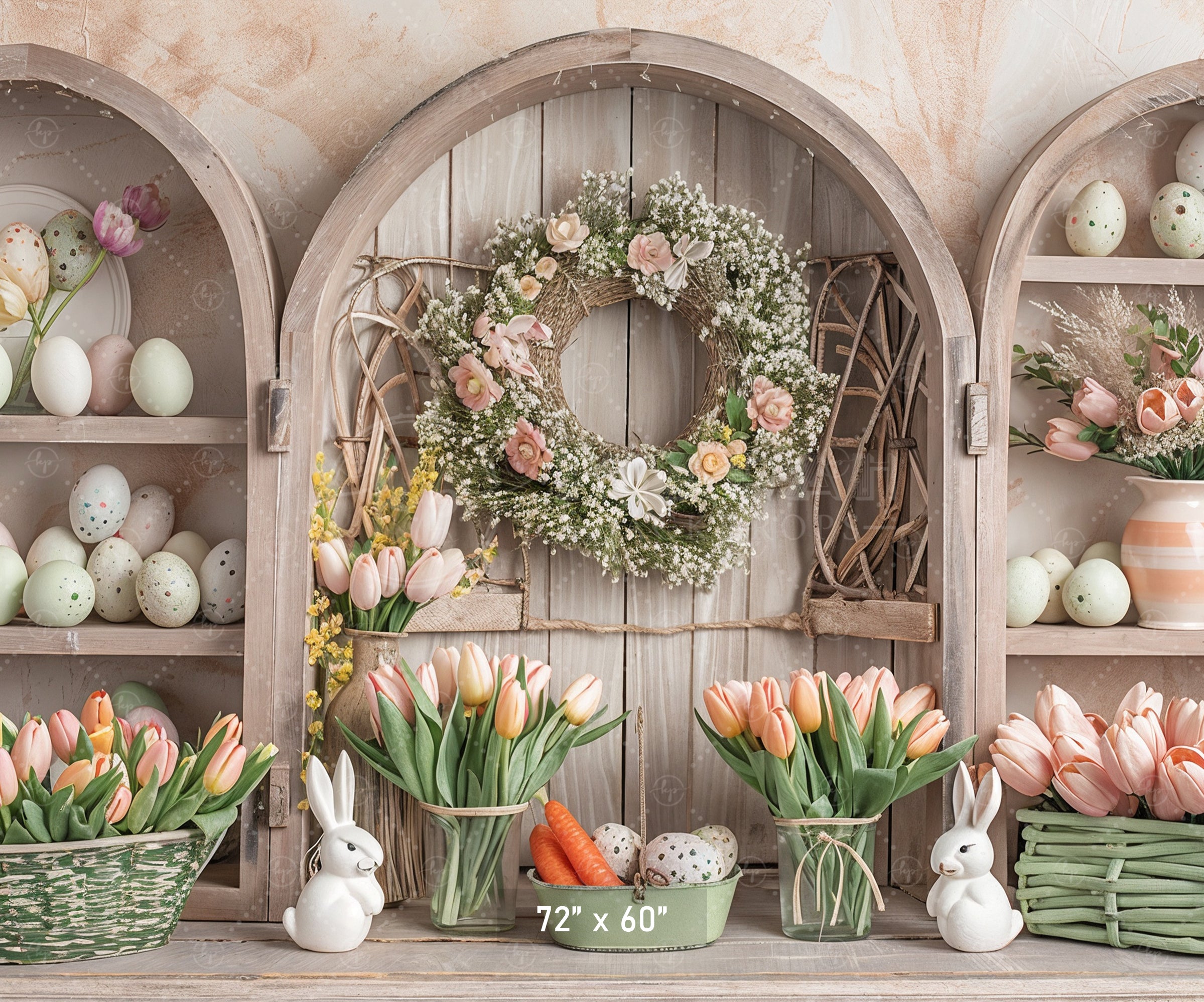 Pastel Easter Blooms Backdrop