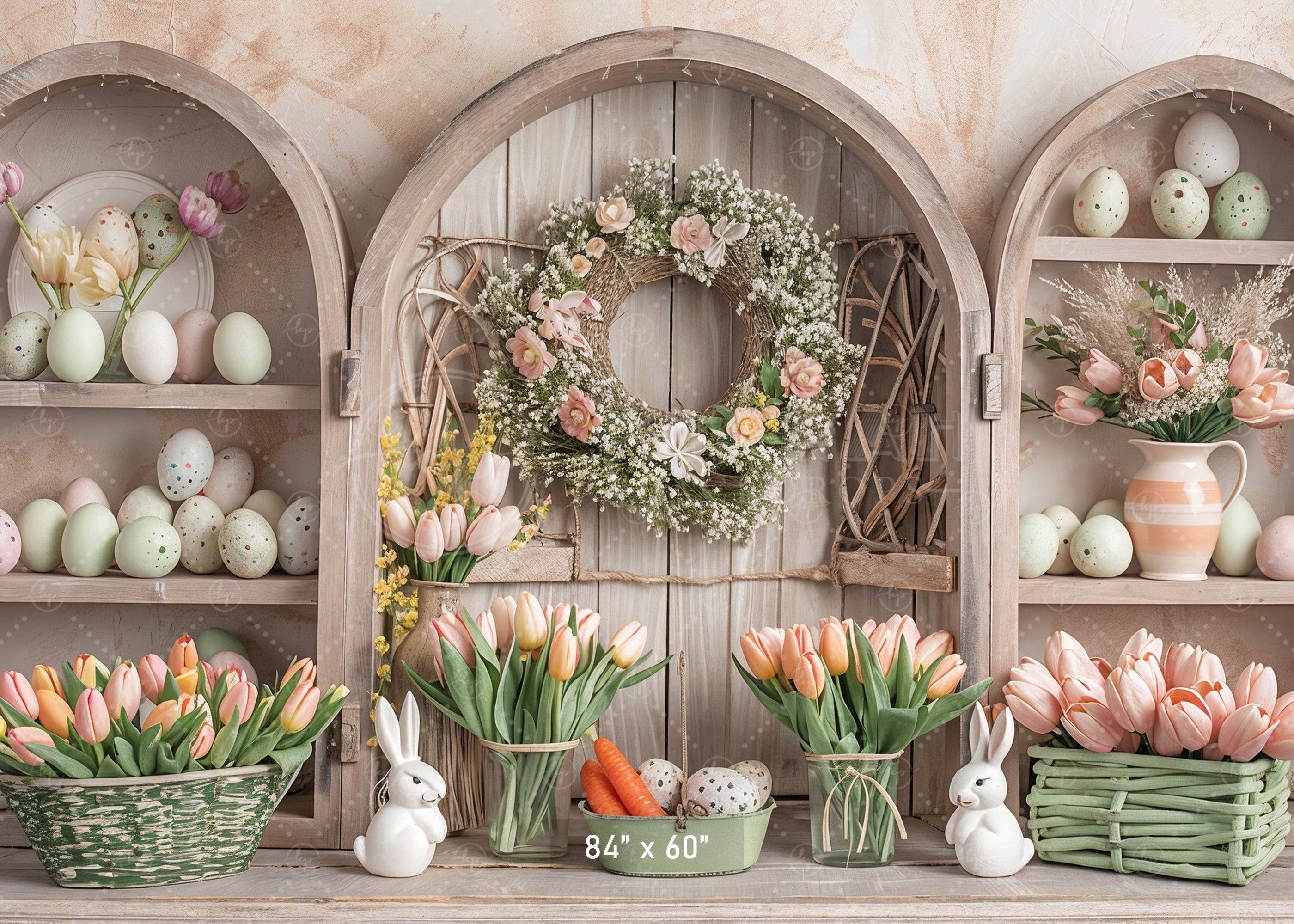 Pastel Easter Blooms Backdrop