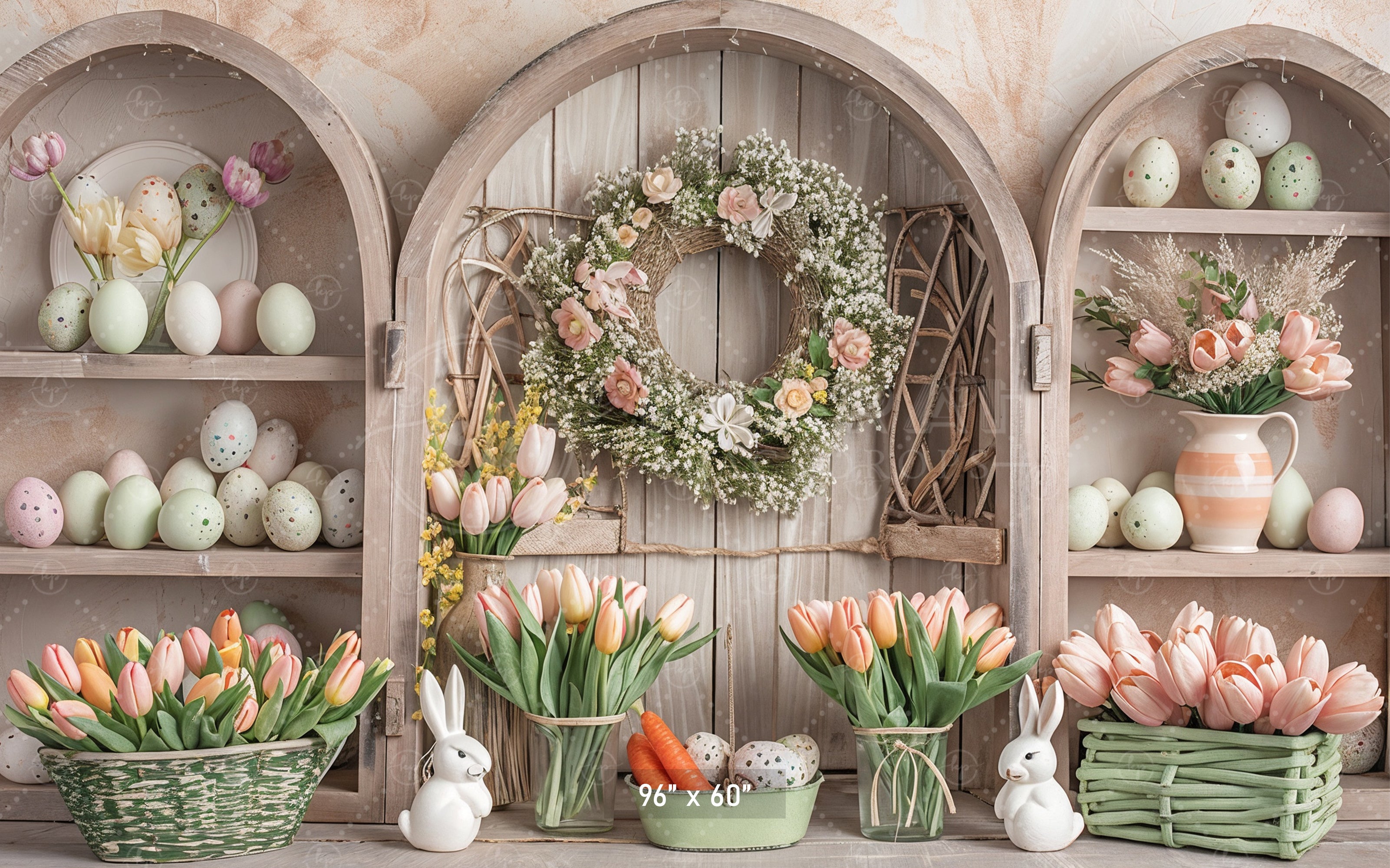 Pastel Easter Blooms Backdrop