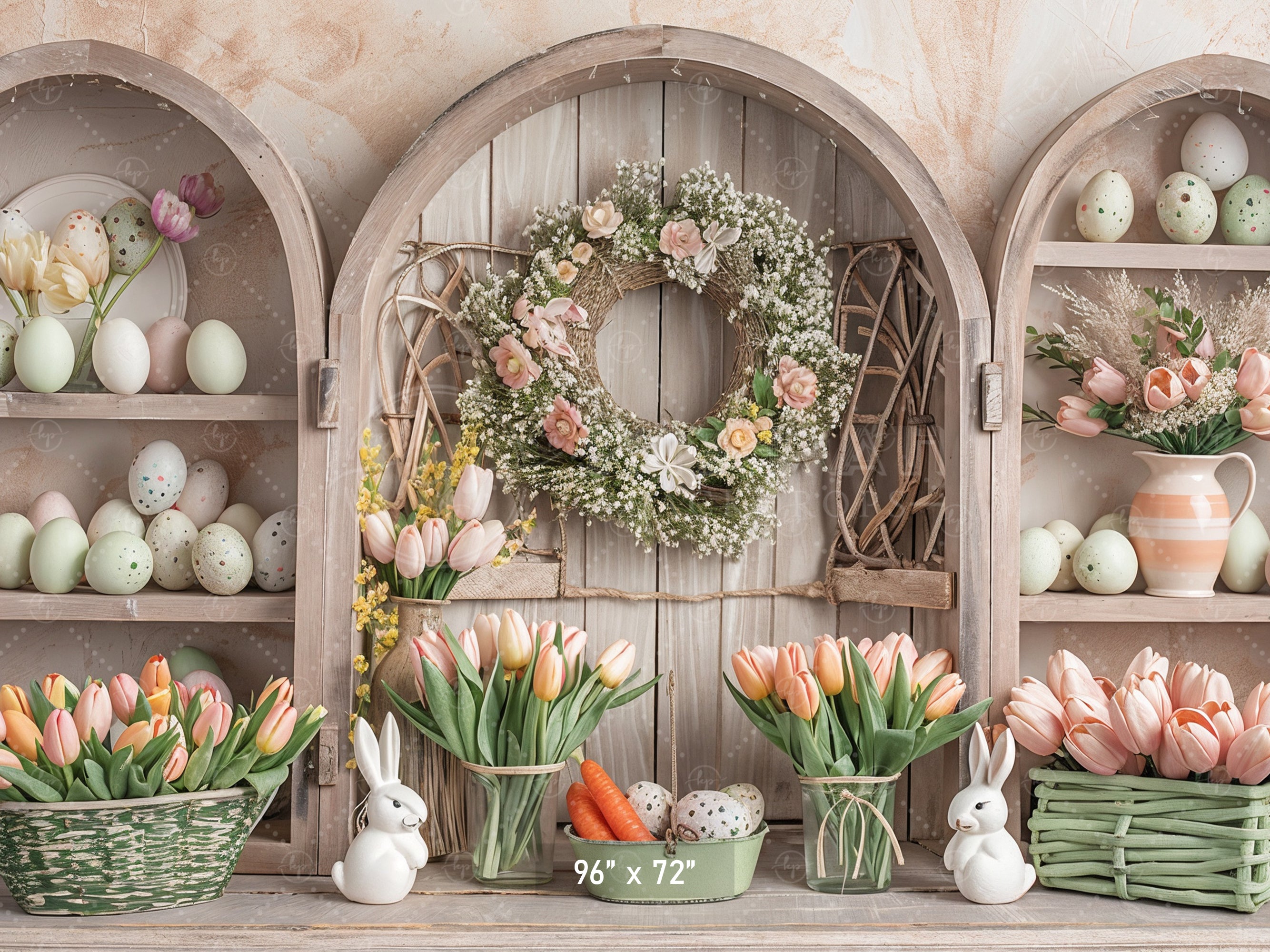 Pastel Easter Blooms Backdrop