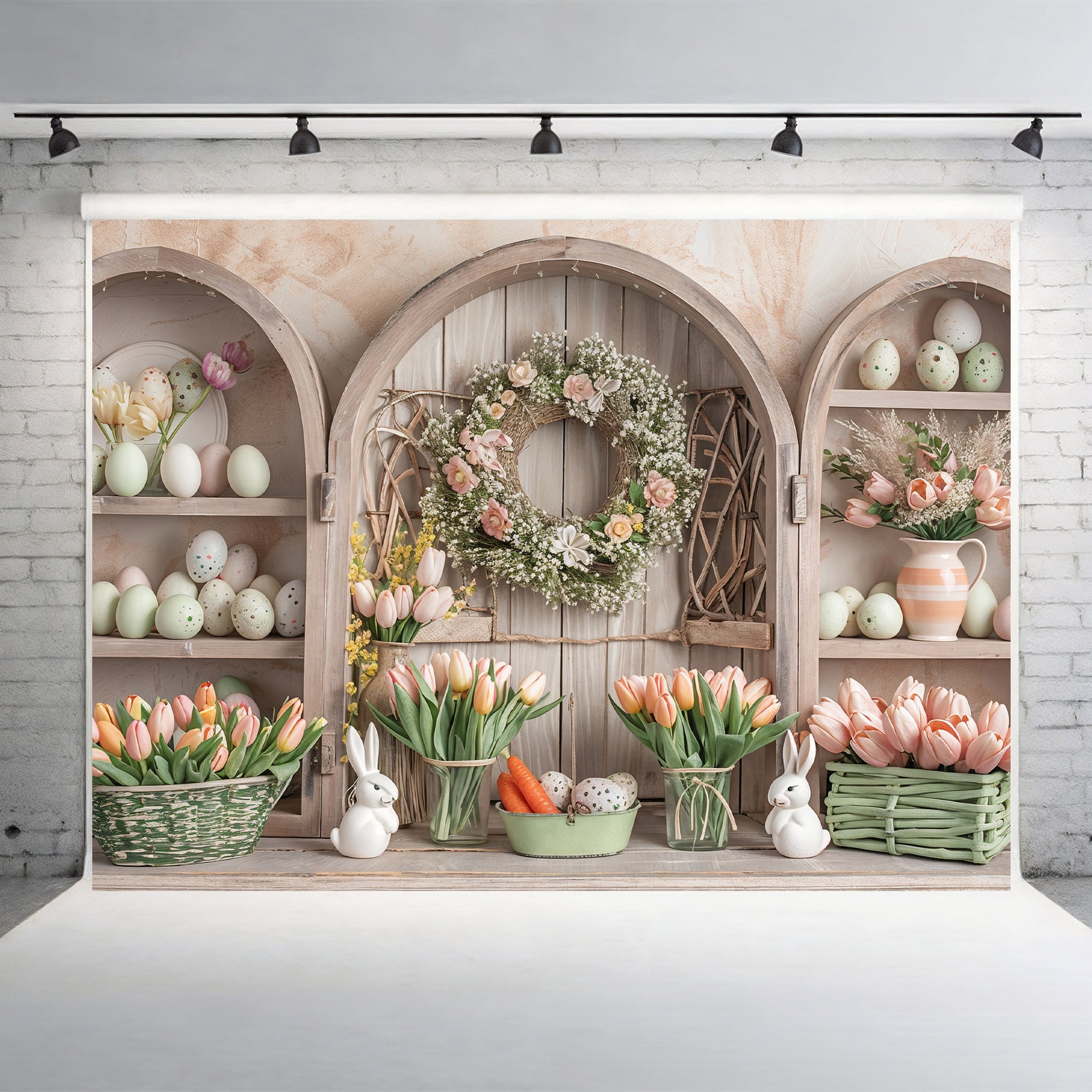 Pastel Easter Blooms Backdrop