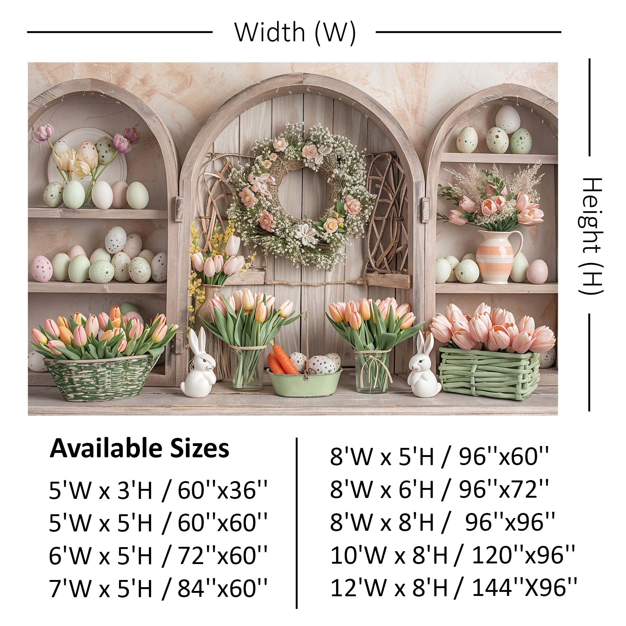 Pastel Easter Blooms Backdrop