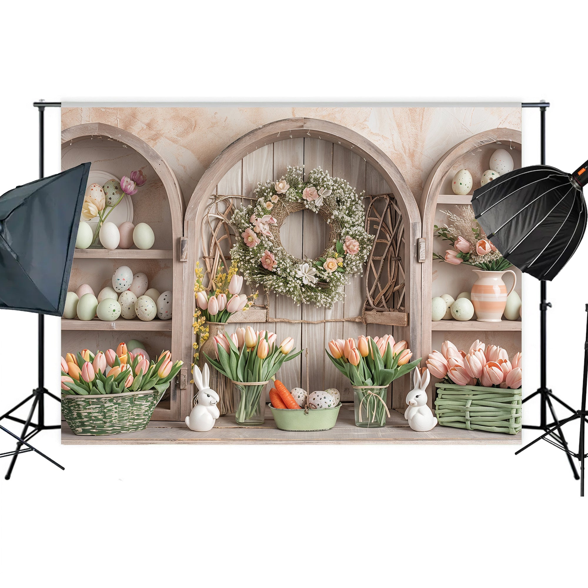 Pastel Easter Blooms Backdrop
