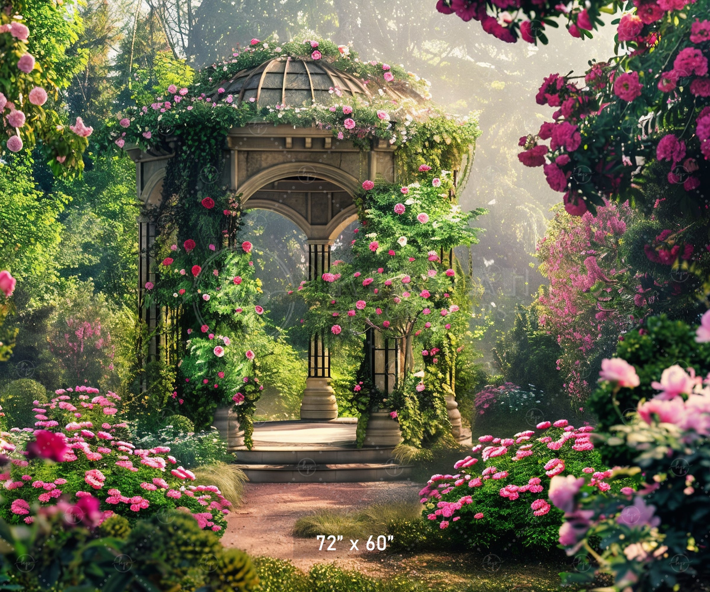 Enchanted Rose Garden Backdrop