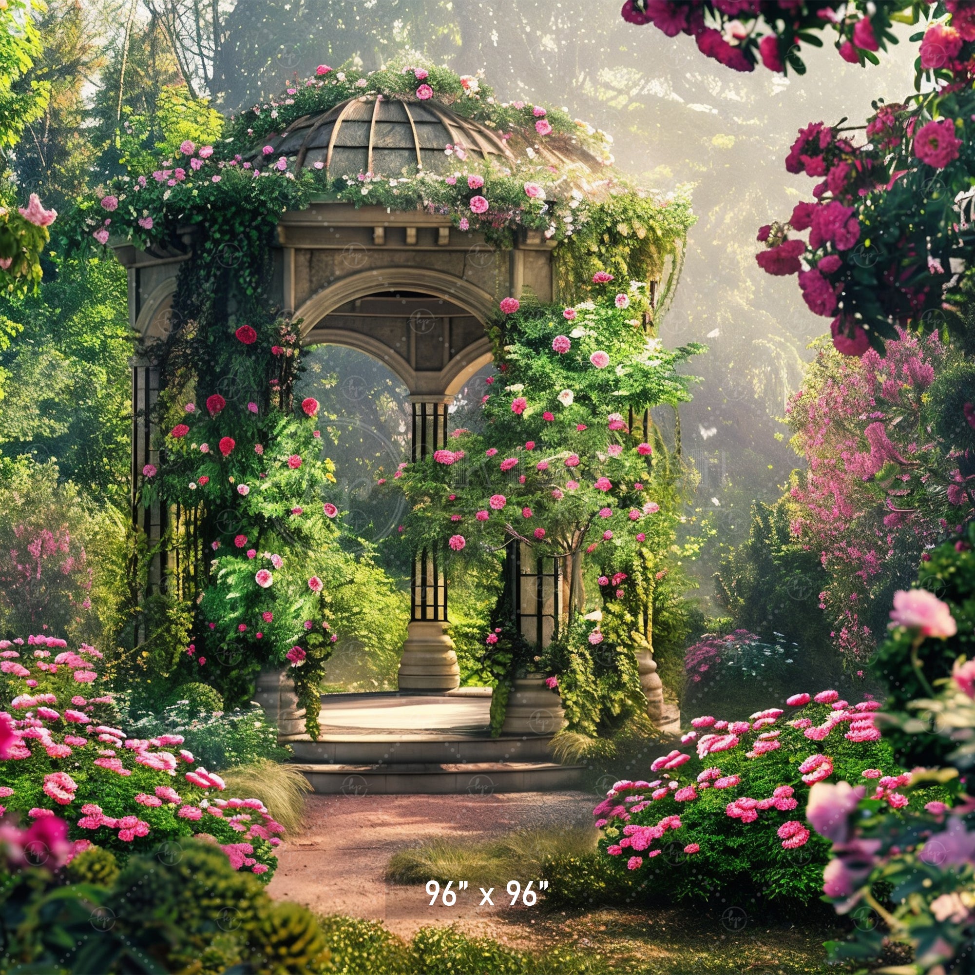 Enchanted Rose Garden Backdrop