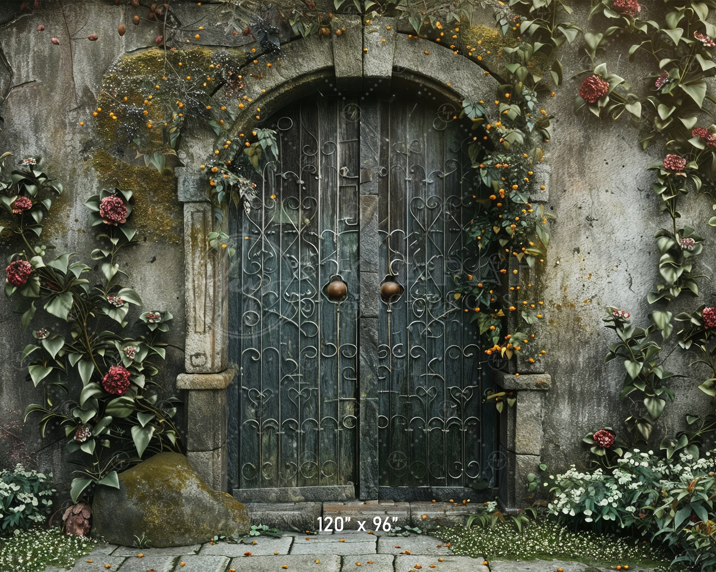 Enchanted Garden Gate Backdrop