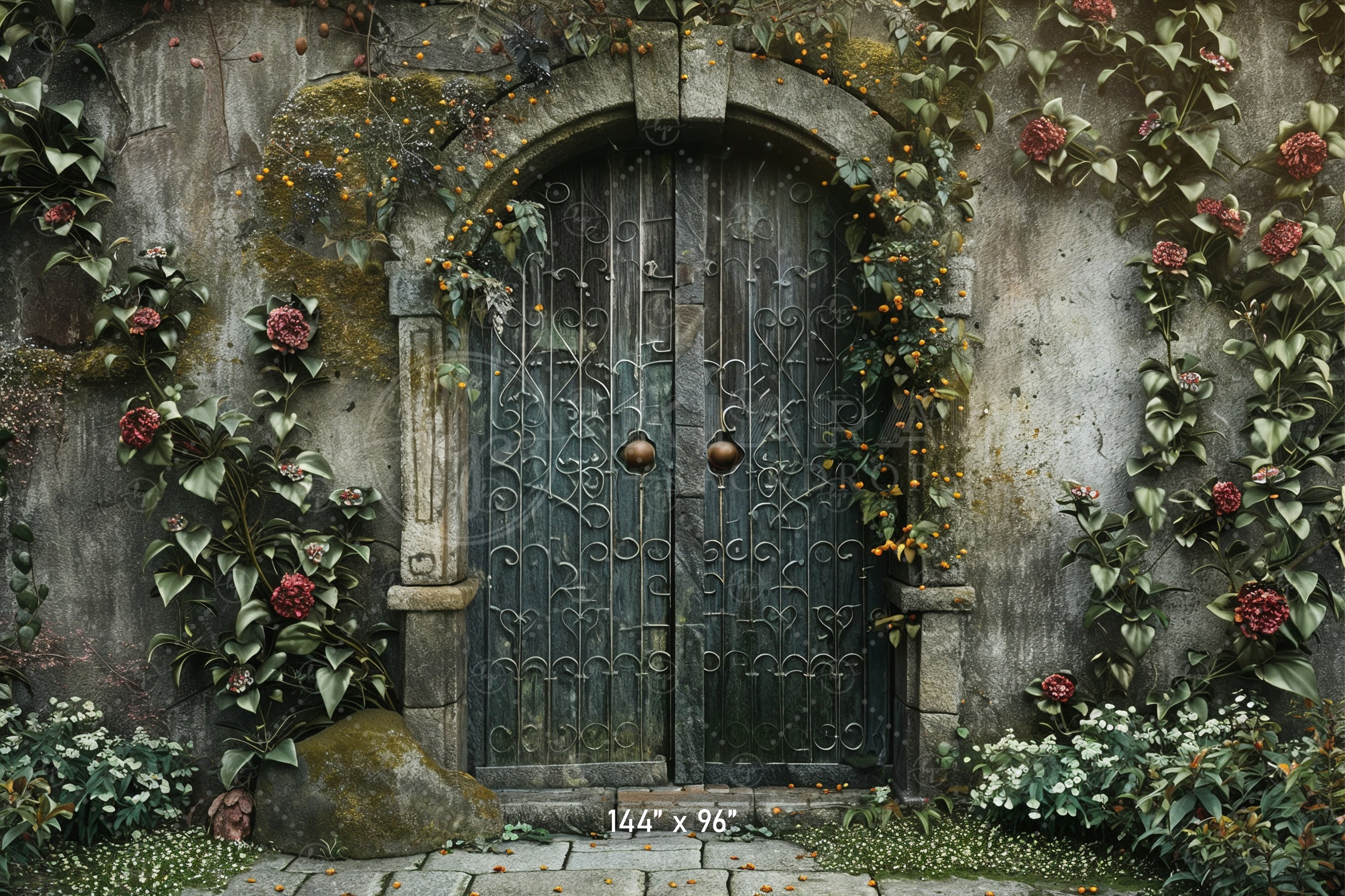 Enchanted Garden Gate Backdrop