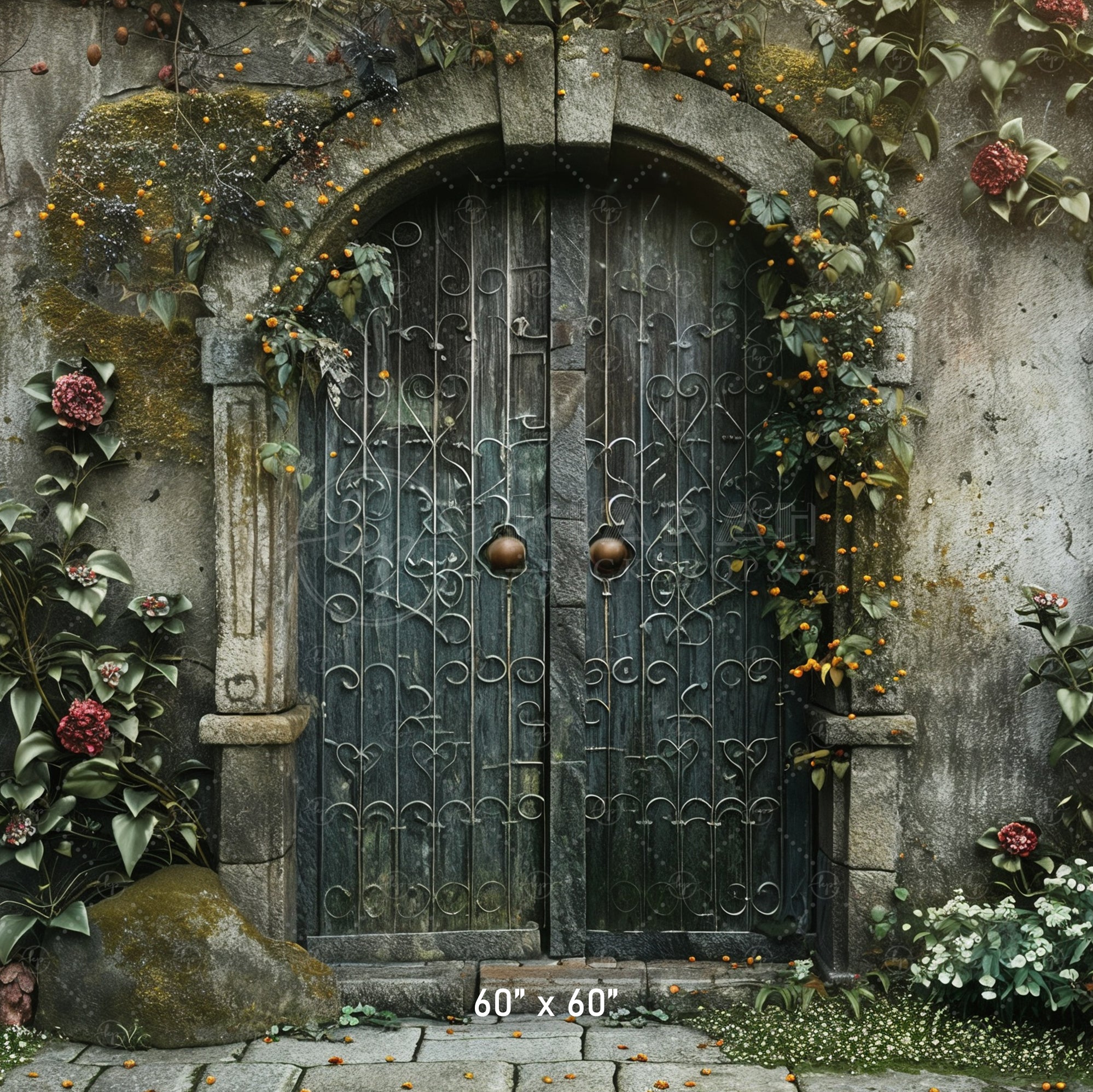 Enchanted Garden Gate Backdrop