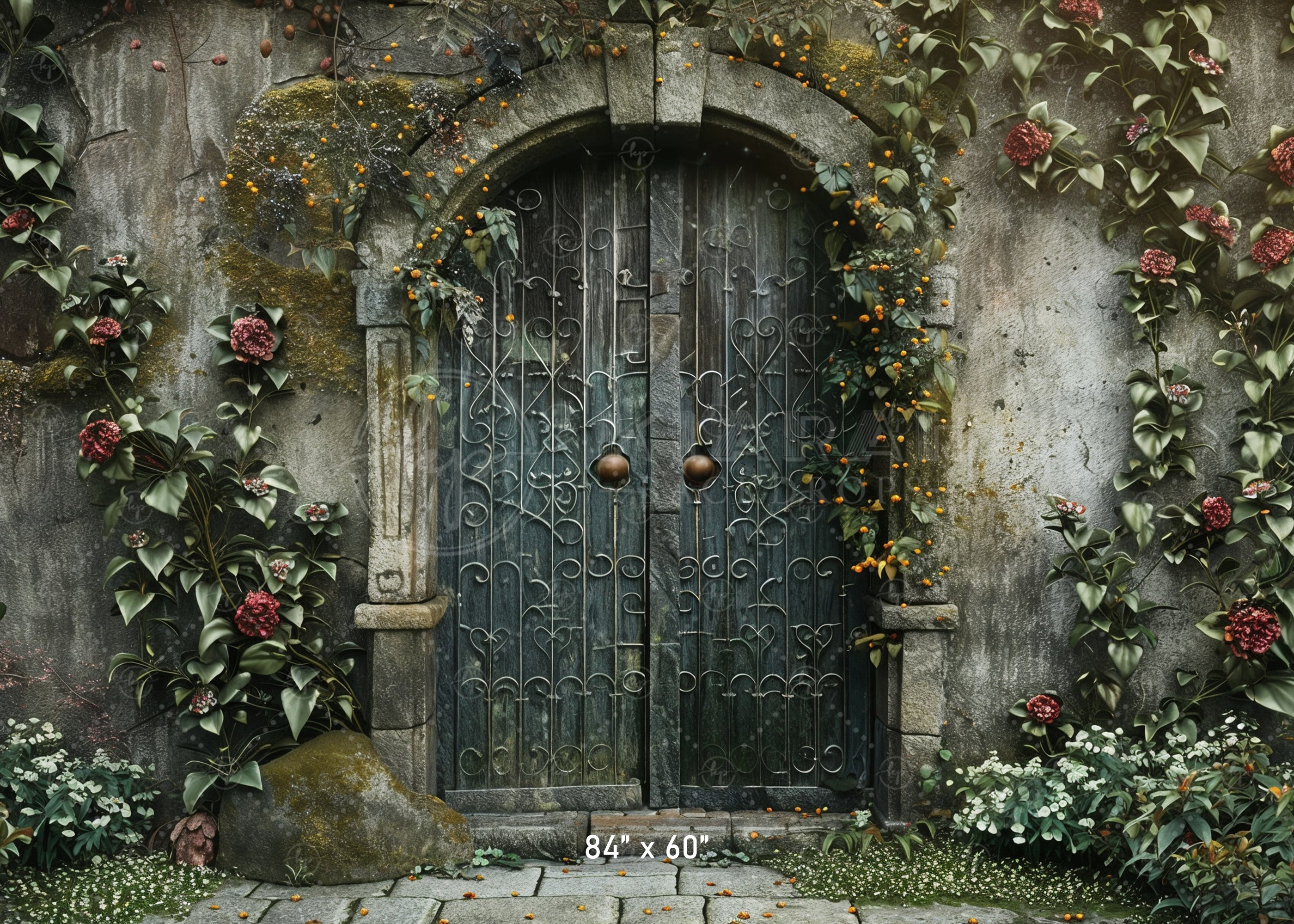 Enchanted Garden Gate Backdrop