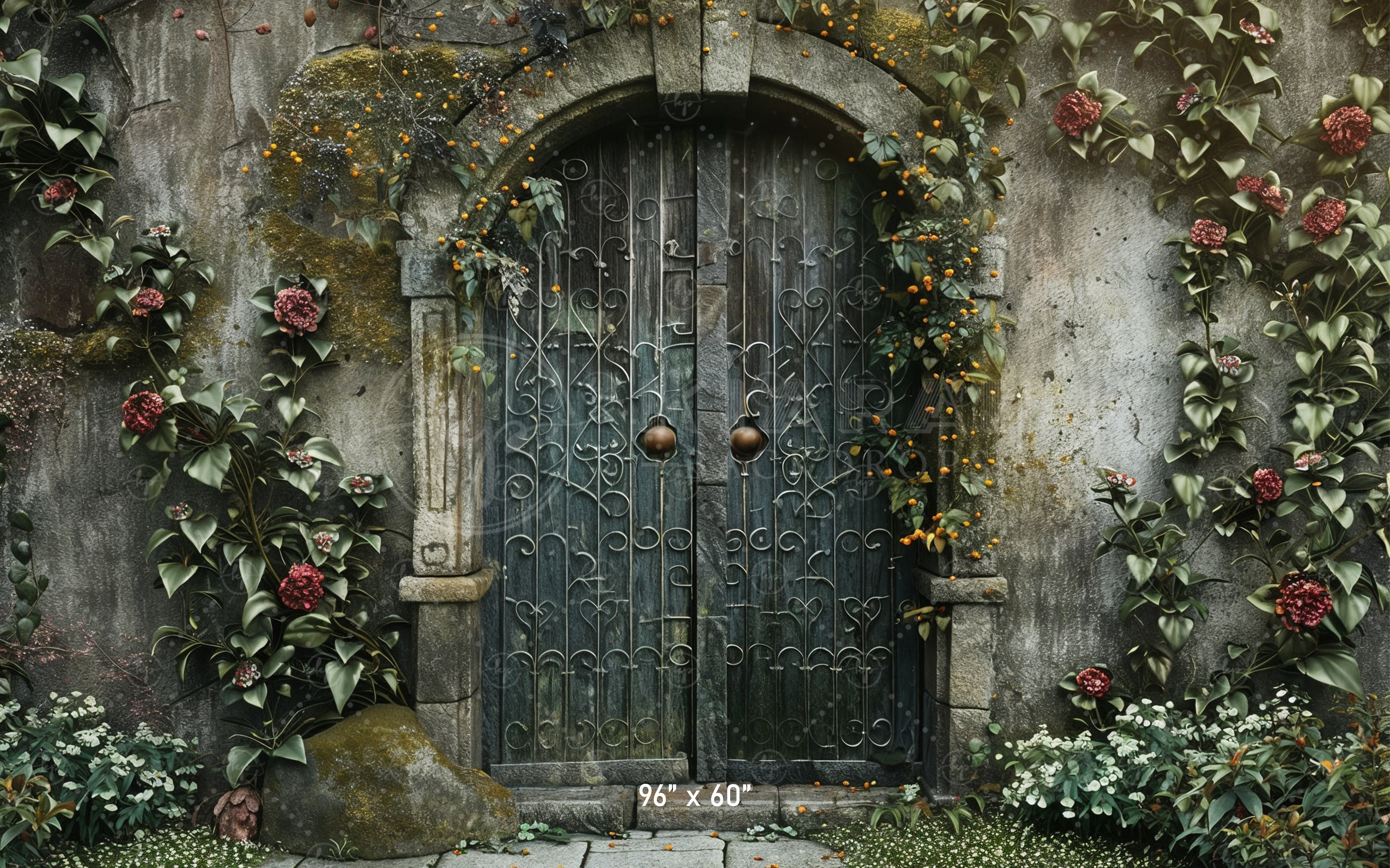 Enchanted Garden Gate Backdrop