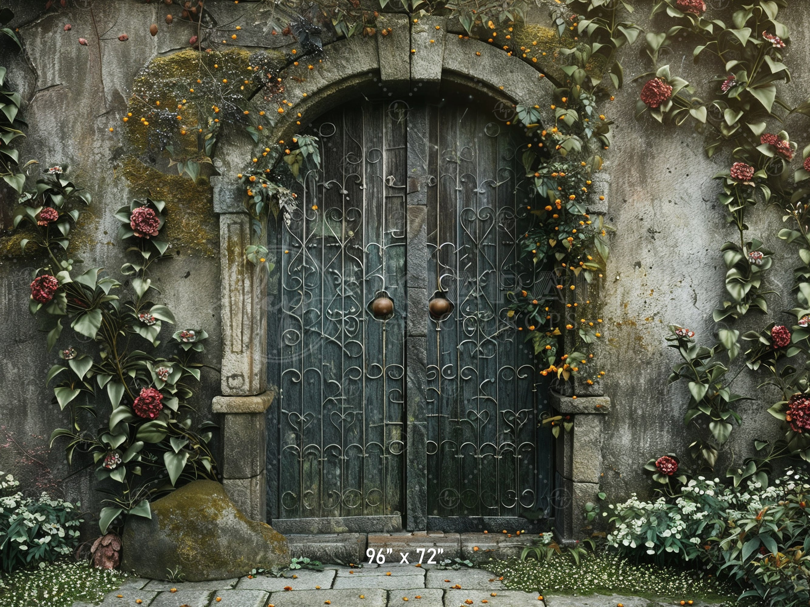 Enchanted Garden Gate Backdrop