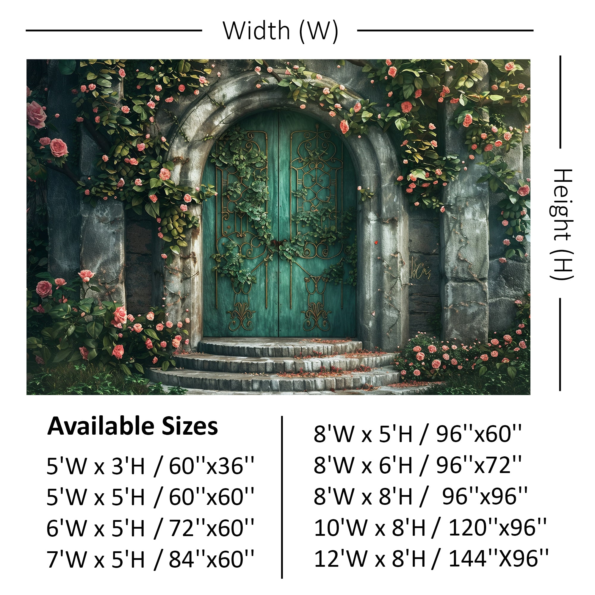 Romantic Rose Gate Backdrop