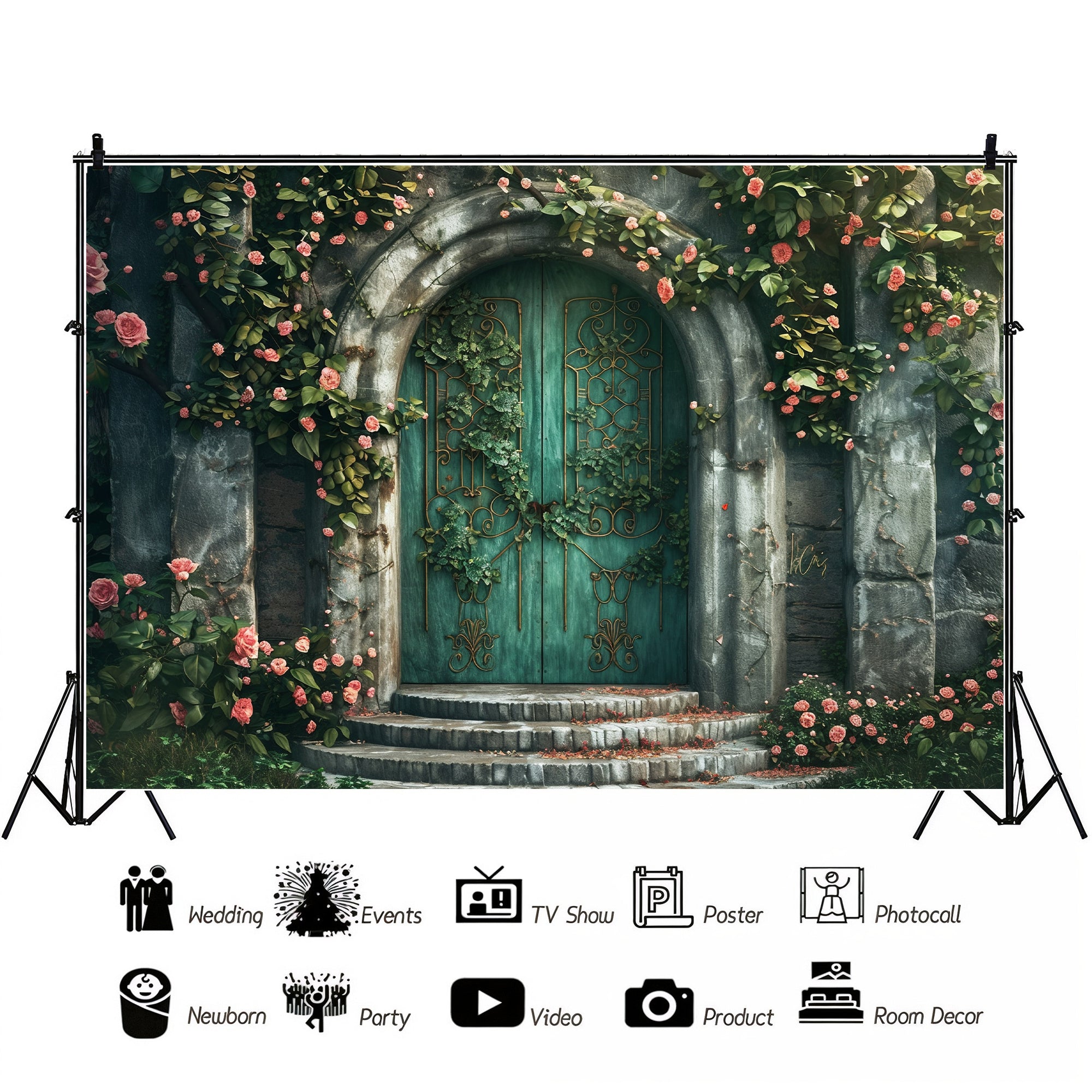 Romantic Rose Gate Backdrop