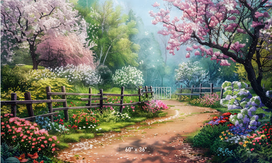 Serene Garden Path Backdrop